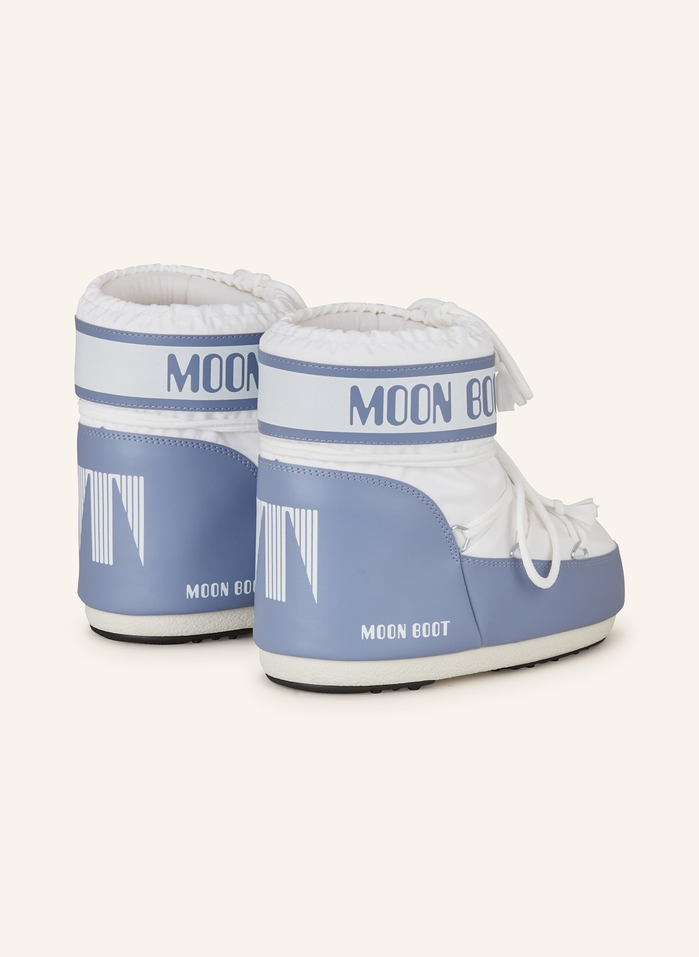MOON BOOT Moon Boots ICON LOW NYLON: HELLBLAU / WEISS