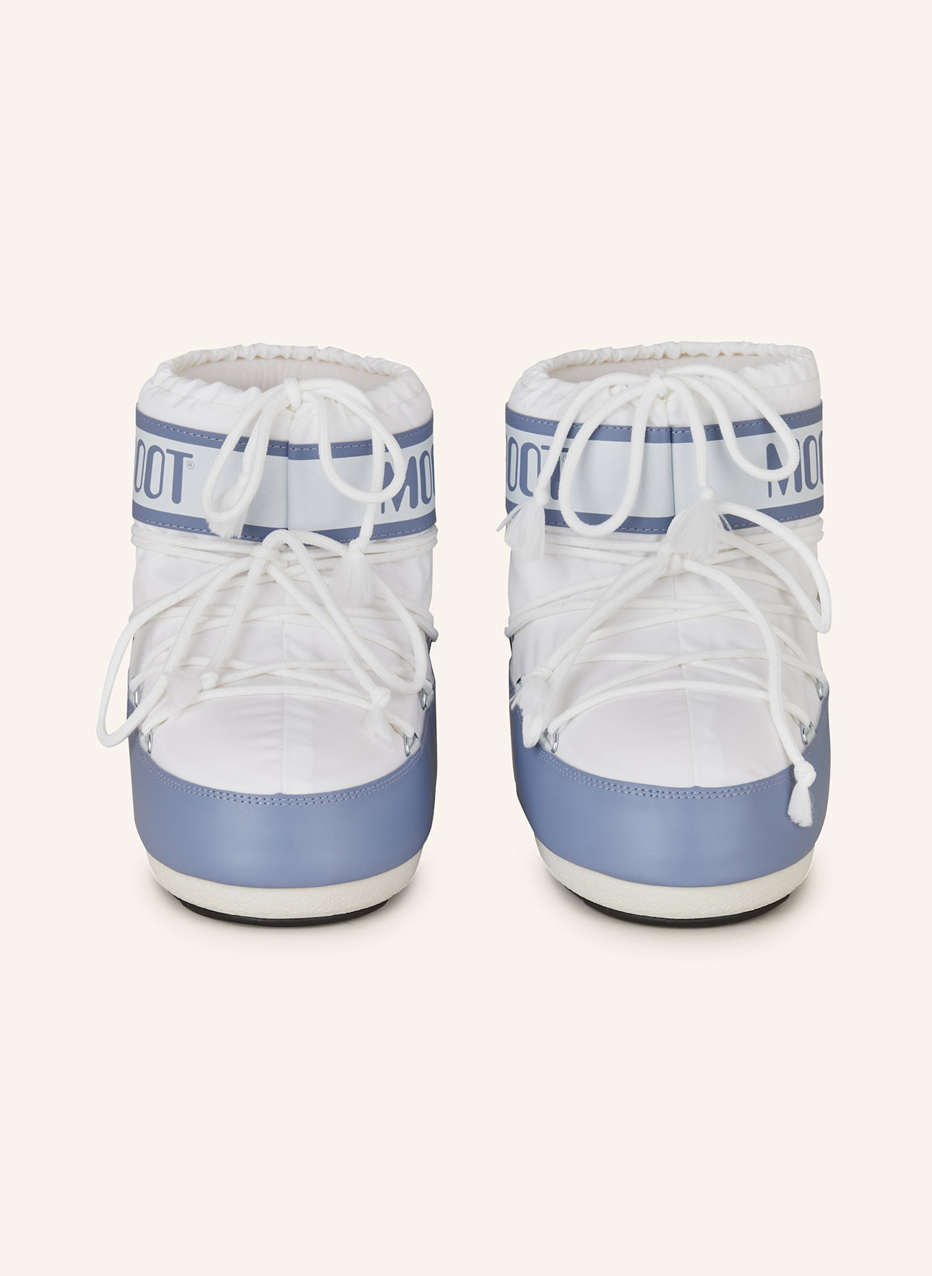 MOON BOOT Moon Boots ICON LOW NYLON: HELLBLAU / WEISS