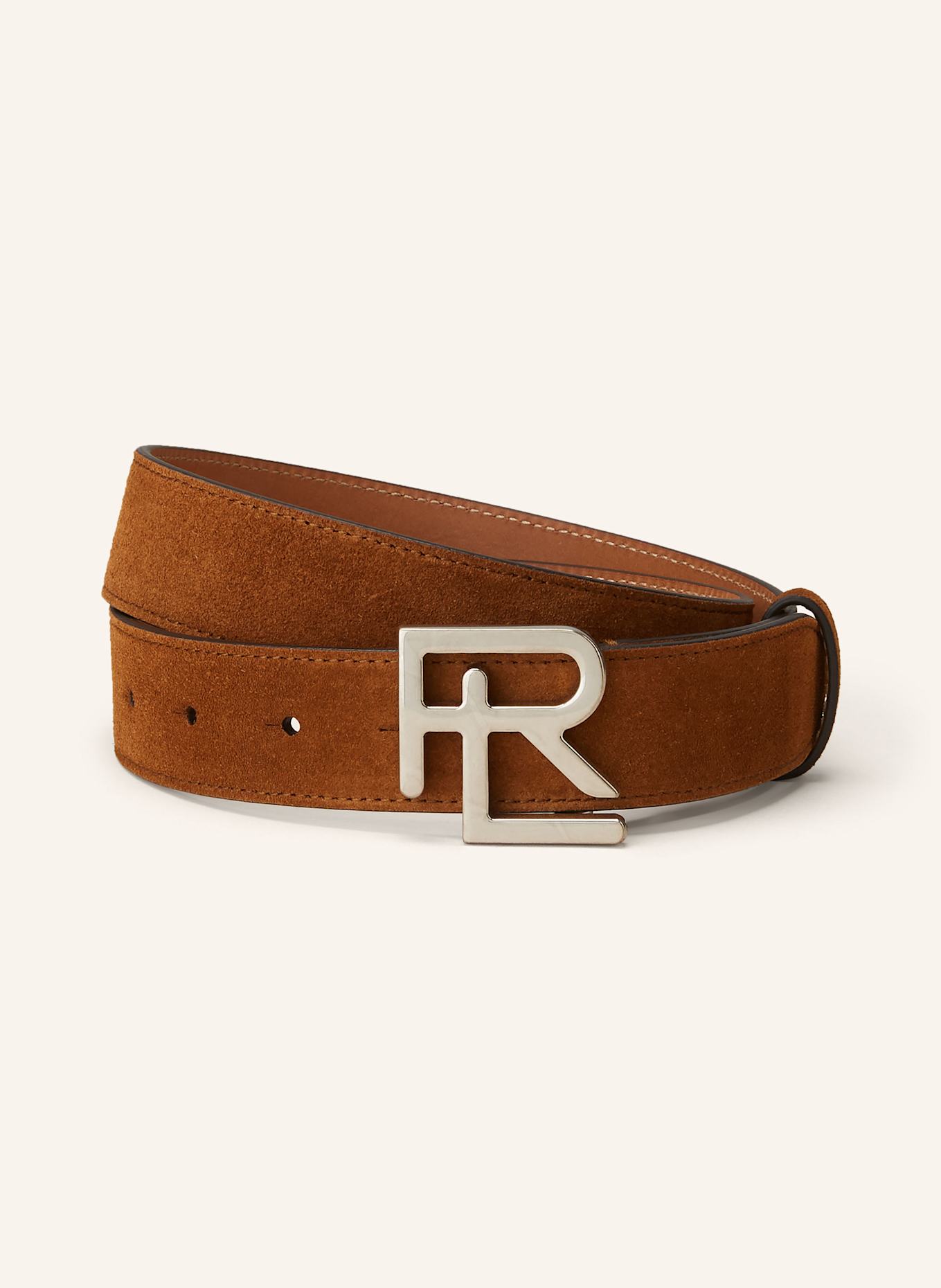 RALPH LAUREN PURPLE LABEL Leather belt in brown