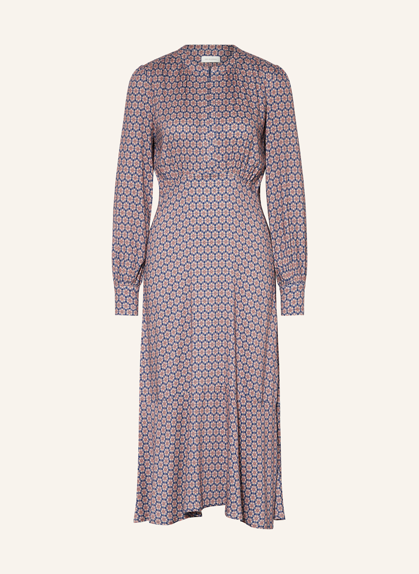 dea kudibal Kleid RUDY: BLAU / BEIGE / ROSA