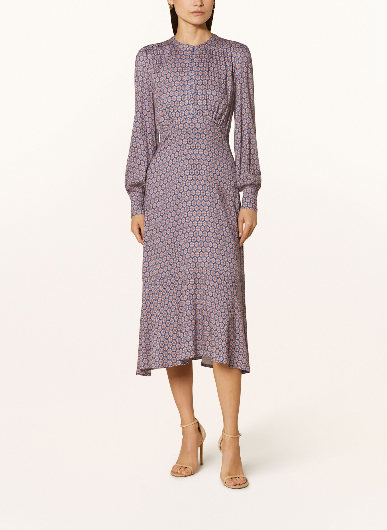 dea kudibal Kleid RUDY: BLAU / BEIGE / ROSA