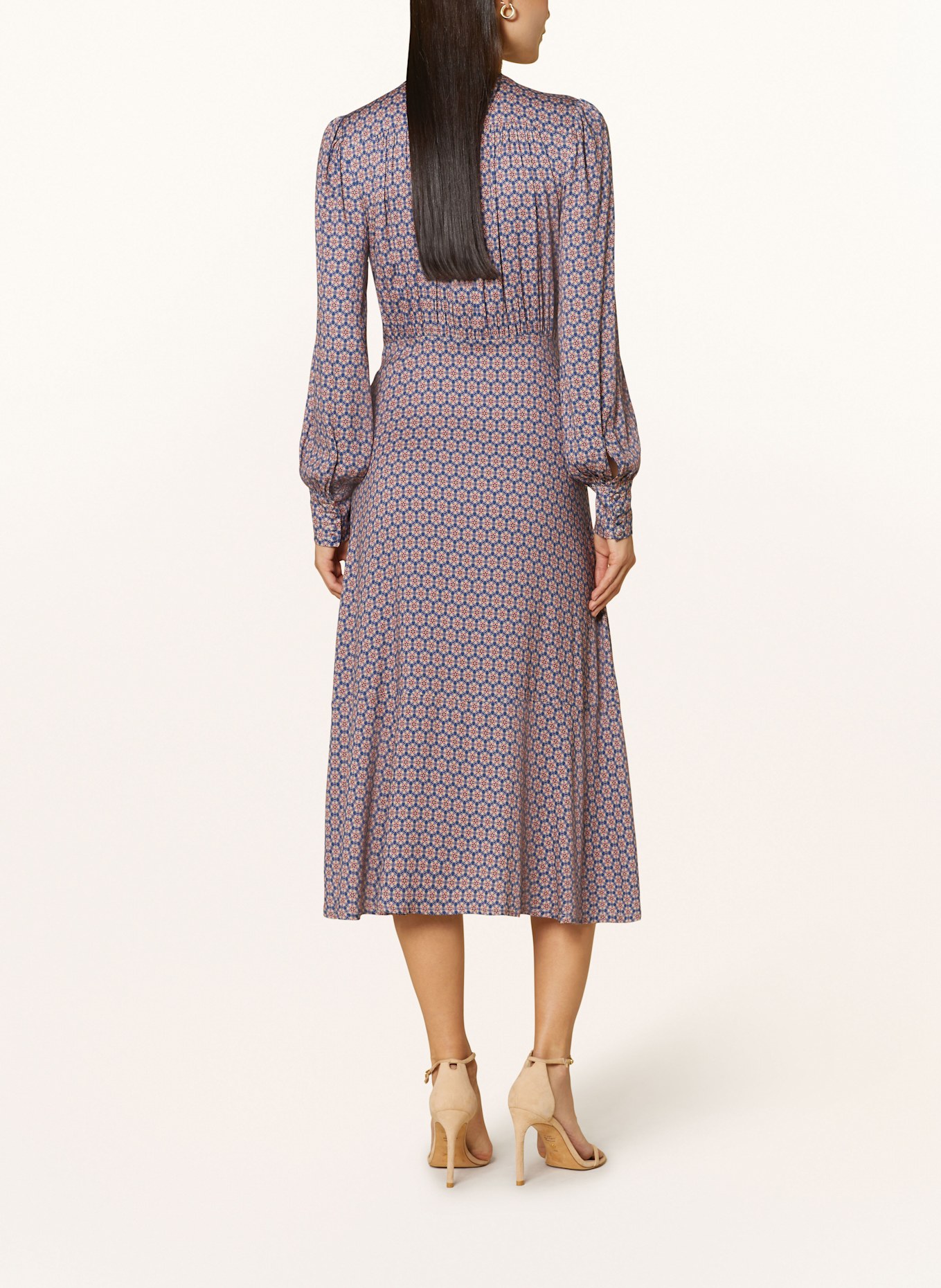 dea kudibal Kleid RUDY: BLAU / BEIGE / ROSA