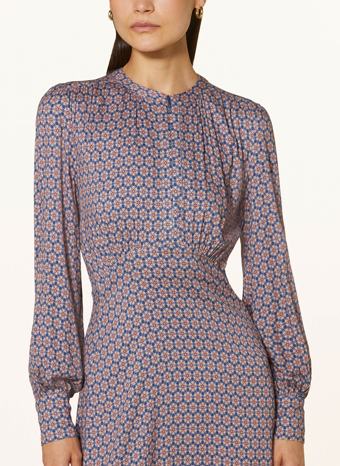 dea kudibal Kleid RUDY: BLAU / BEIGE / ROSA