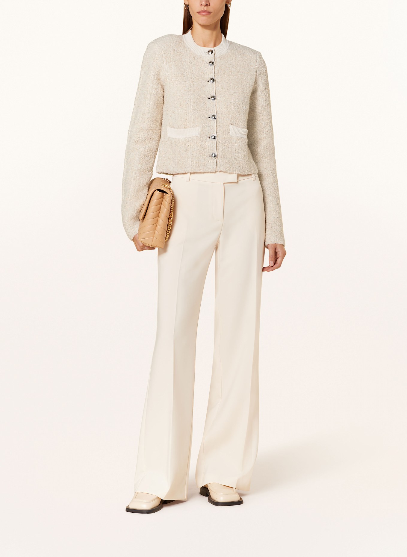 PATRIZIA PEPE Bouclé jacket with glitter thread