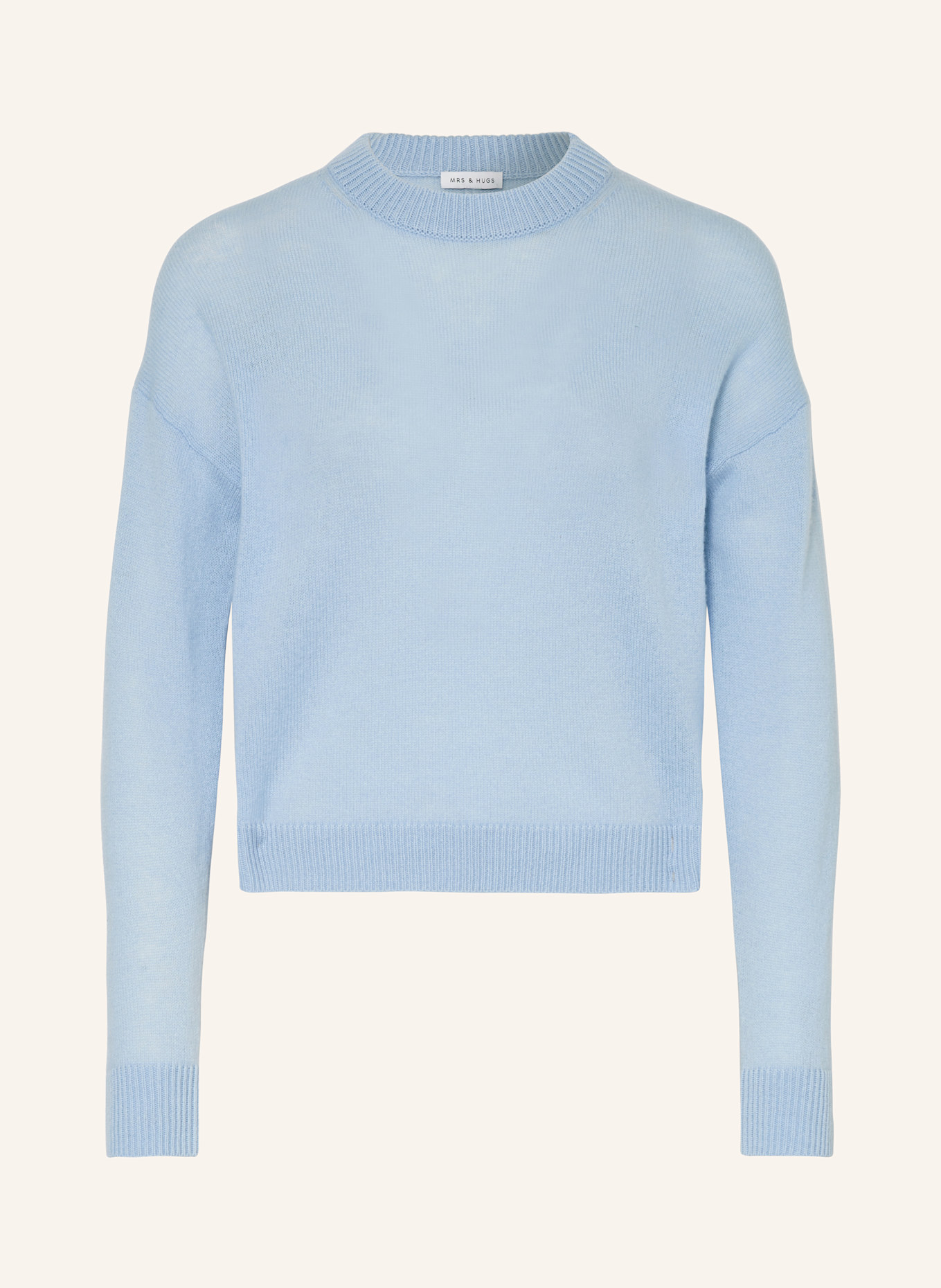MRS & HUGS Pullover mit Cashmere: HELLBLAU