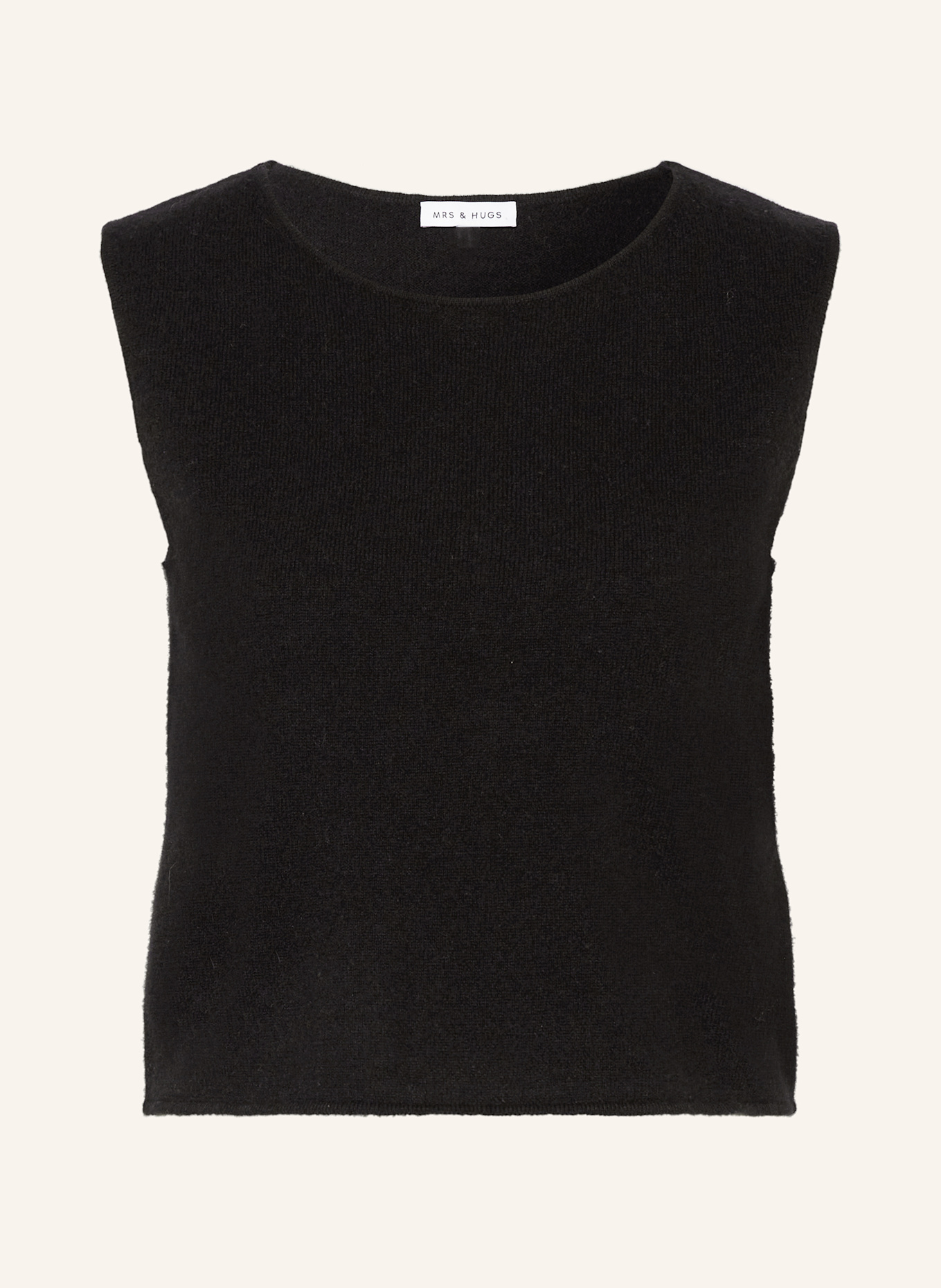 MRS & HUGS Knit top with cashmere: BLACK