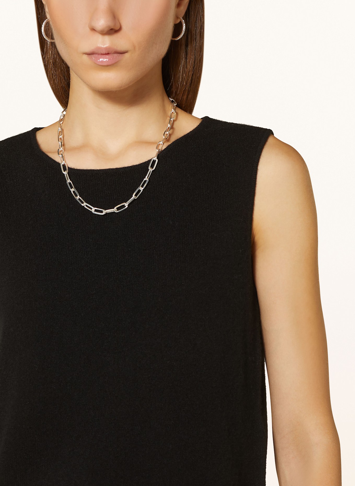 MRS & HUGS Knit top with cashmere: BLACK