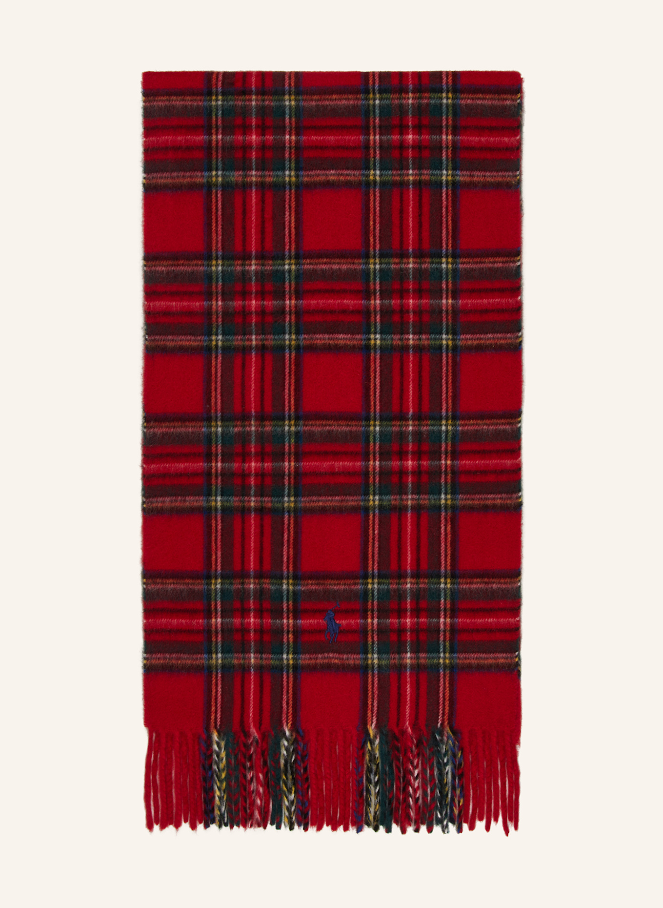 POLO RALPH LAUREN Écharpe en cachemire: ROUGE / BLEU / JAUNE