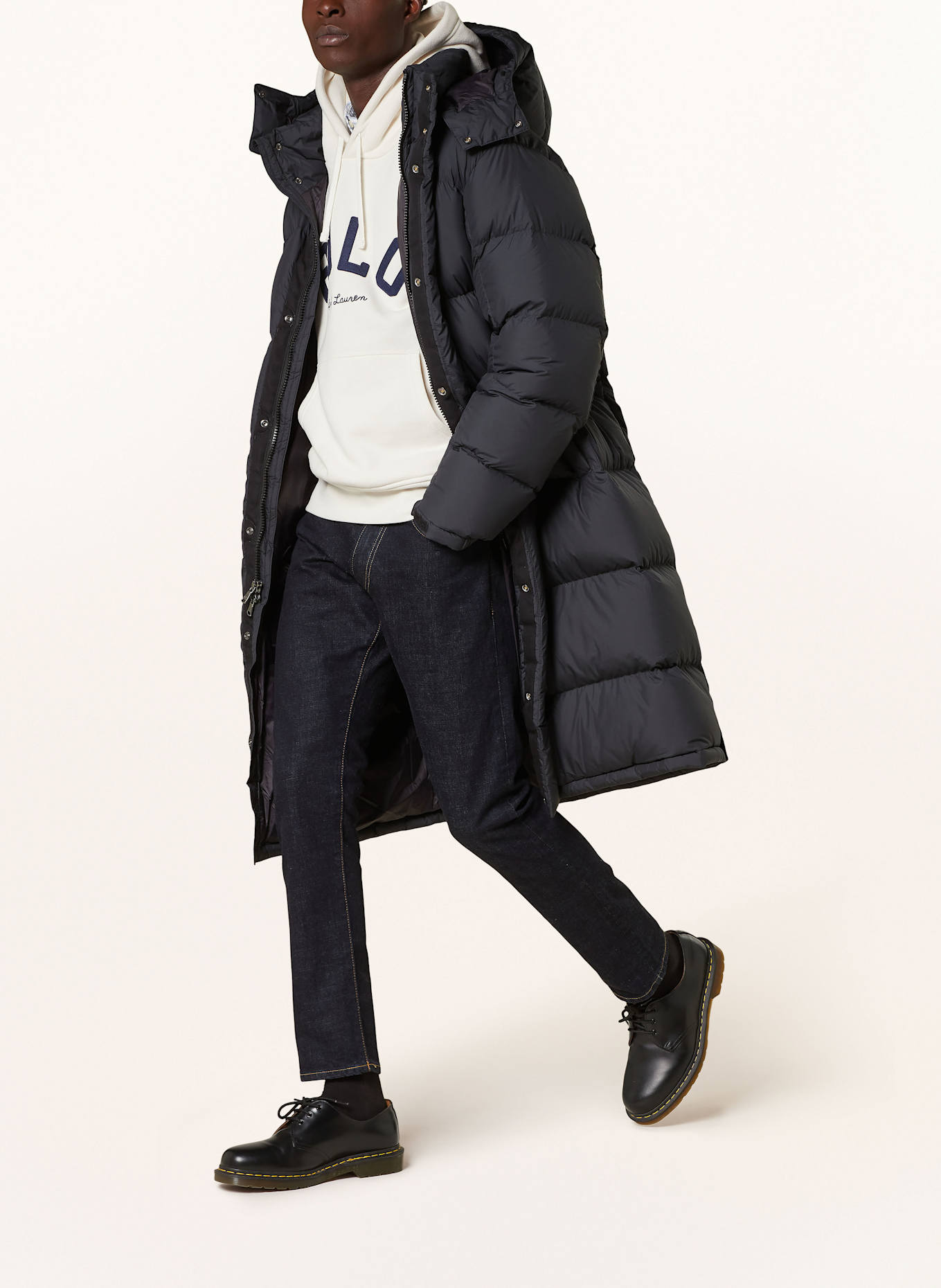 Black polo coat new arrivals