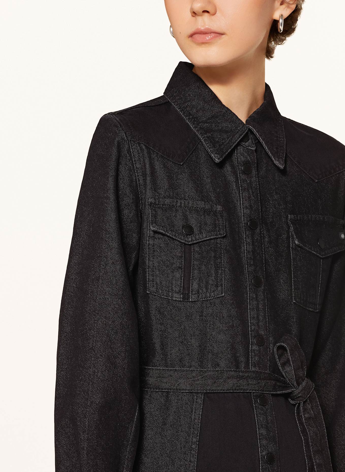 AG Jeans MARSEILLE denim dress: BLACK