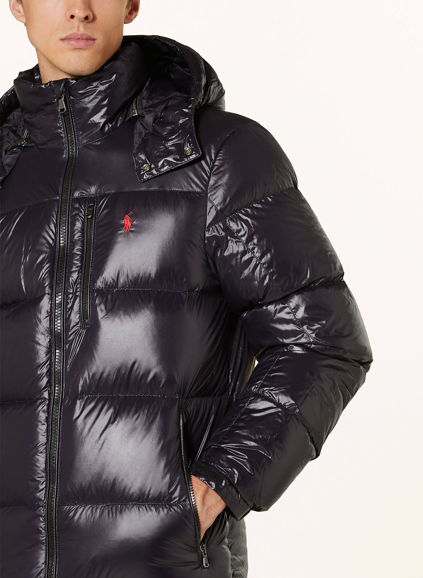 Black ralph lauren down jacket store
