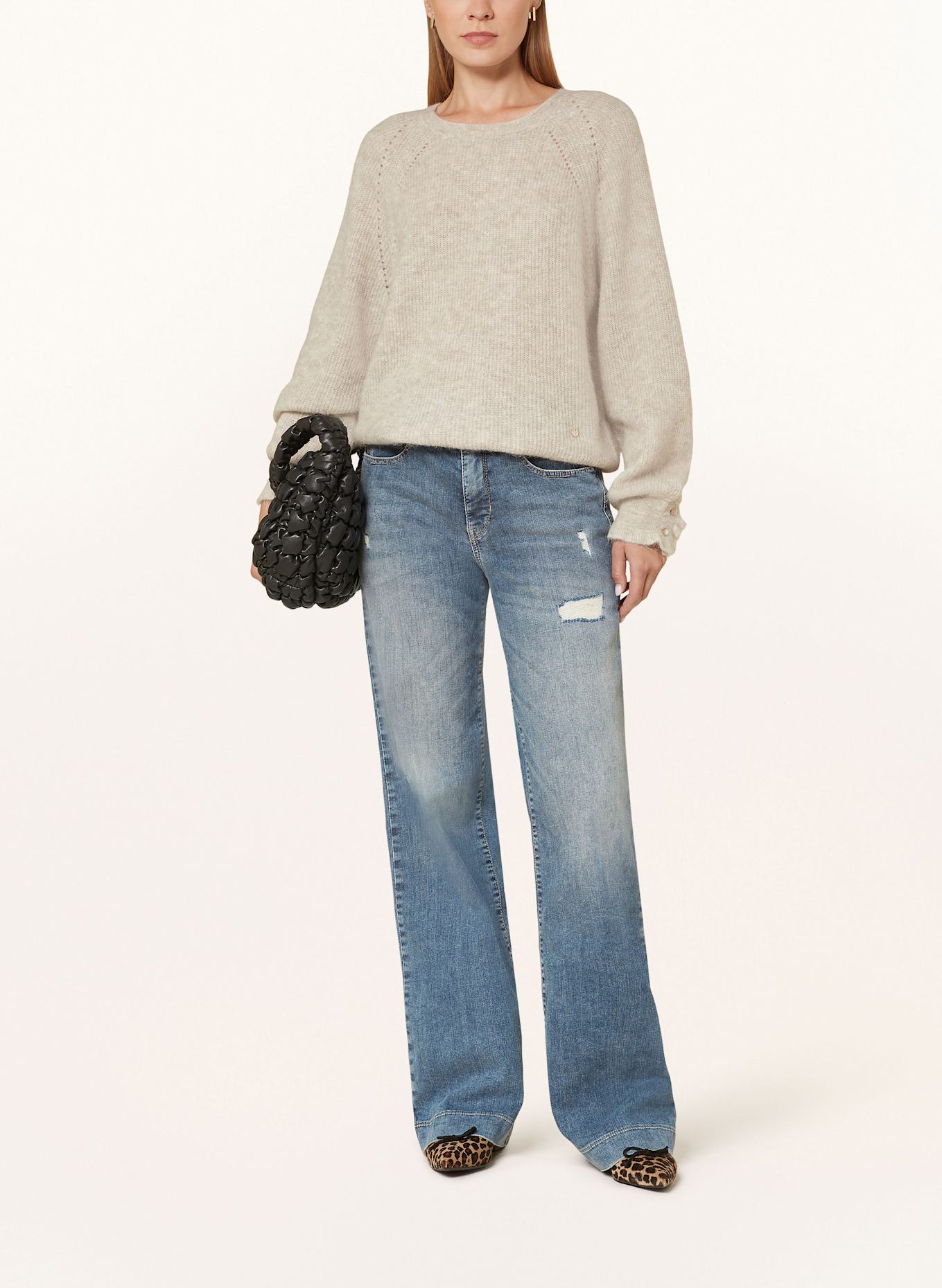 MAC Straight jeans PALAZZO: D459 river blue destroyed