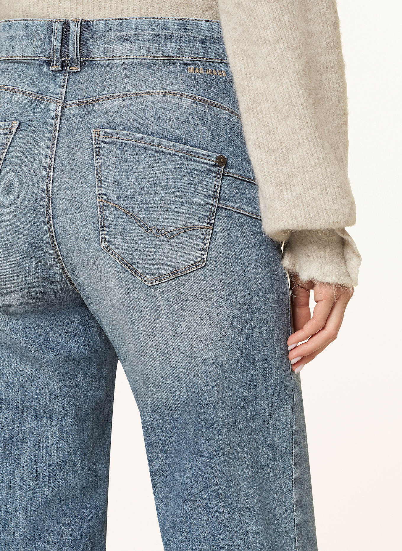 MAC Straight jeans PALAZZO: D459 river blue destroyed