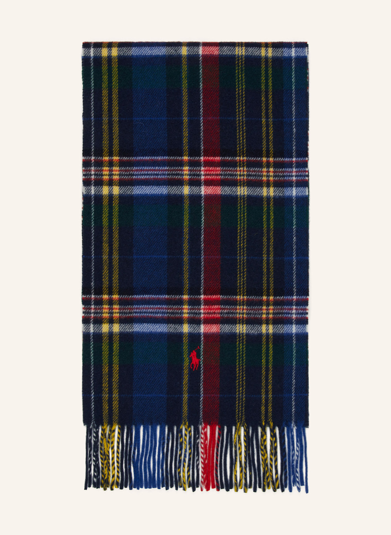 POLO RALPH LAUREN Scarf in dark blue red yellow