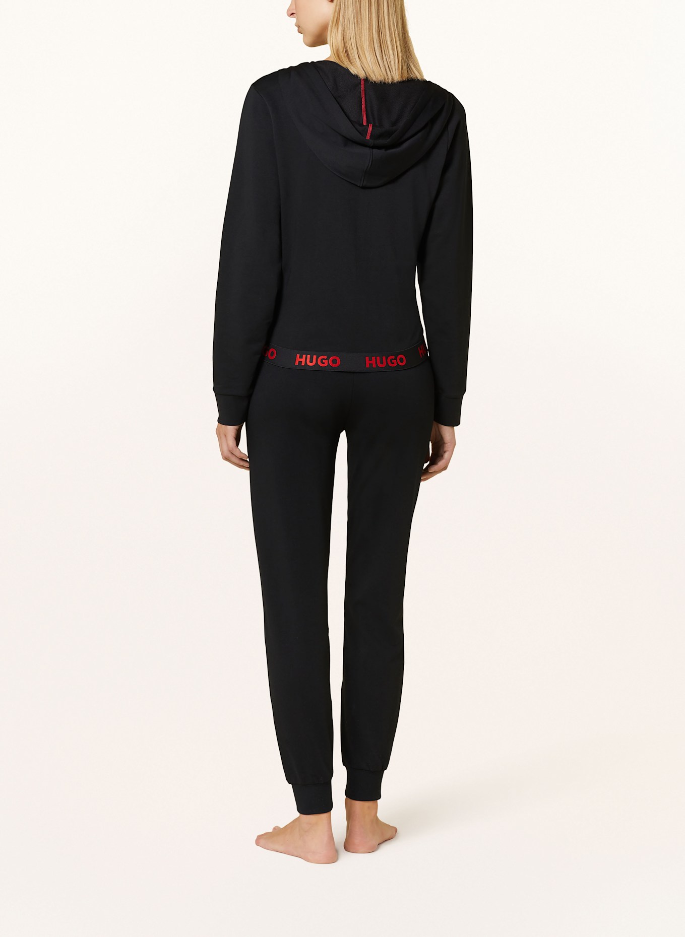 HUGO Veste sweat lounge SPORTY LOGO: NOIR