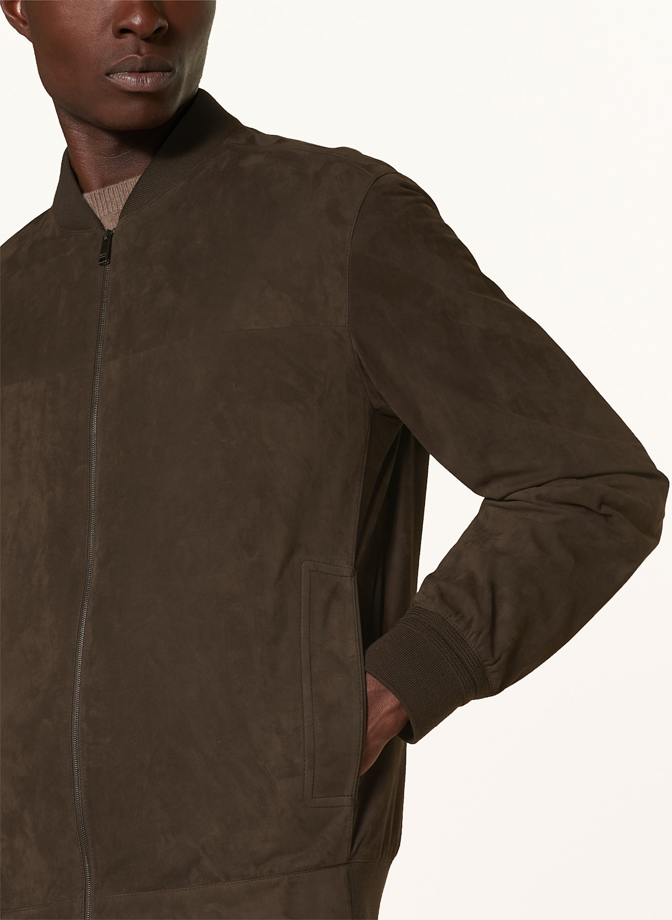 ZEGNA Lederblouson: DUNKELBRAUN