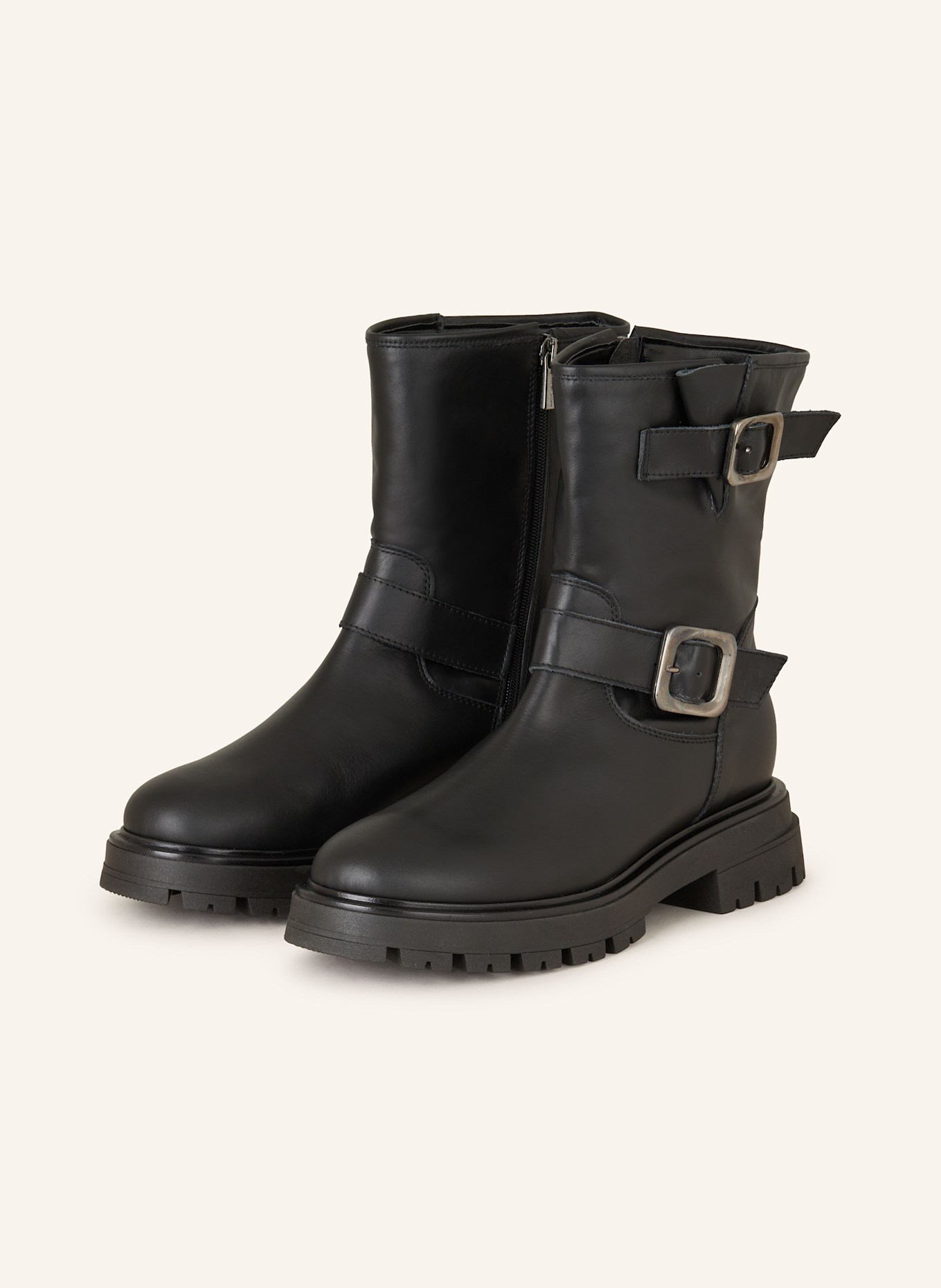 darling harbour Biker boots in black
