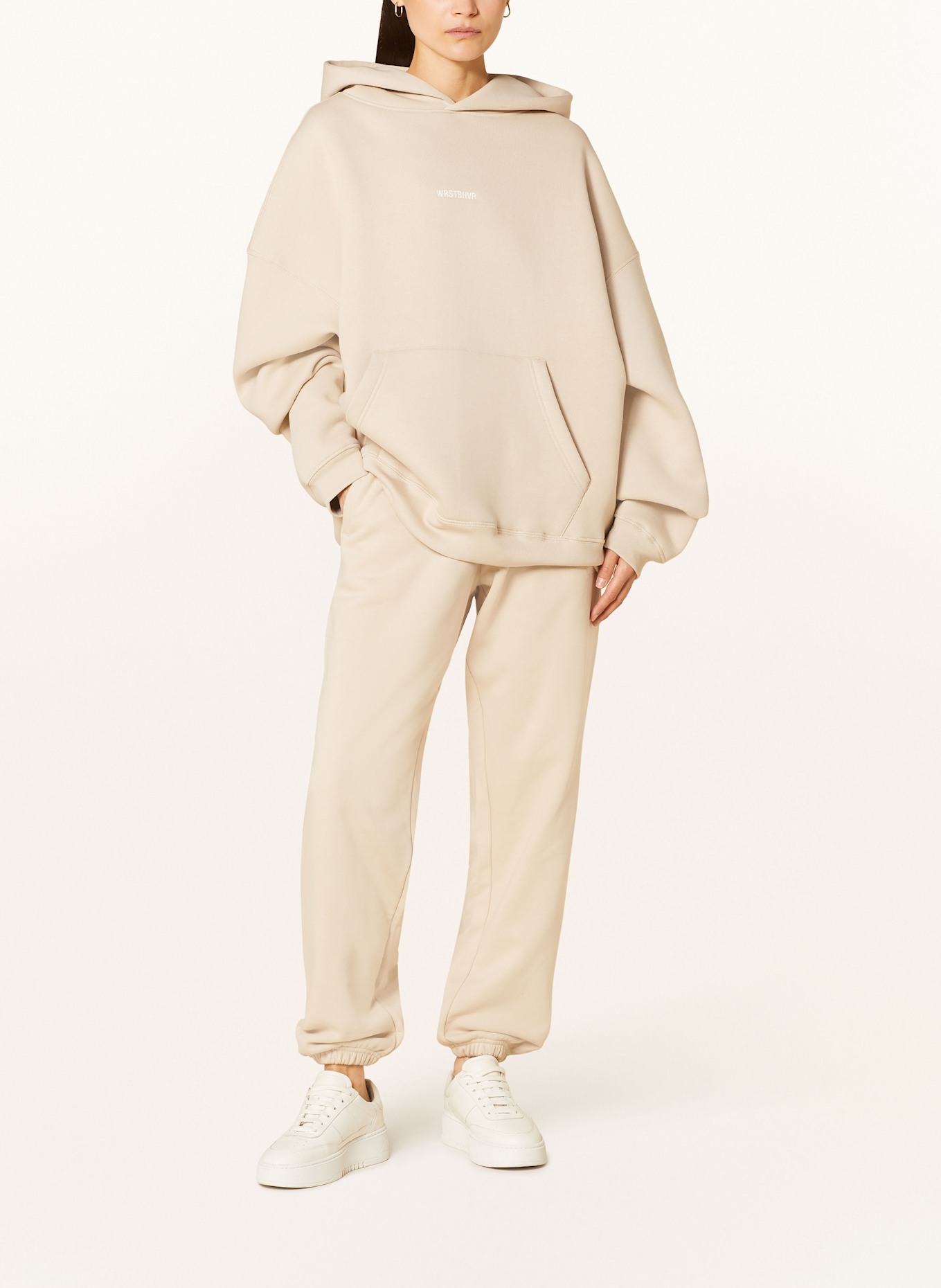 WRSTBHVR Oversized hoodie BRON, Color: LIGHT BROWN (Image 2)