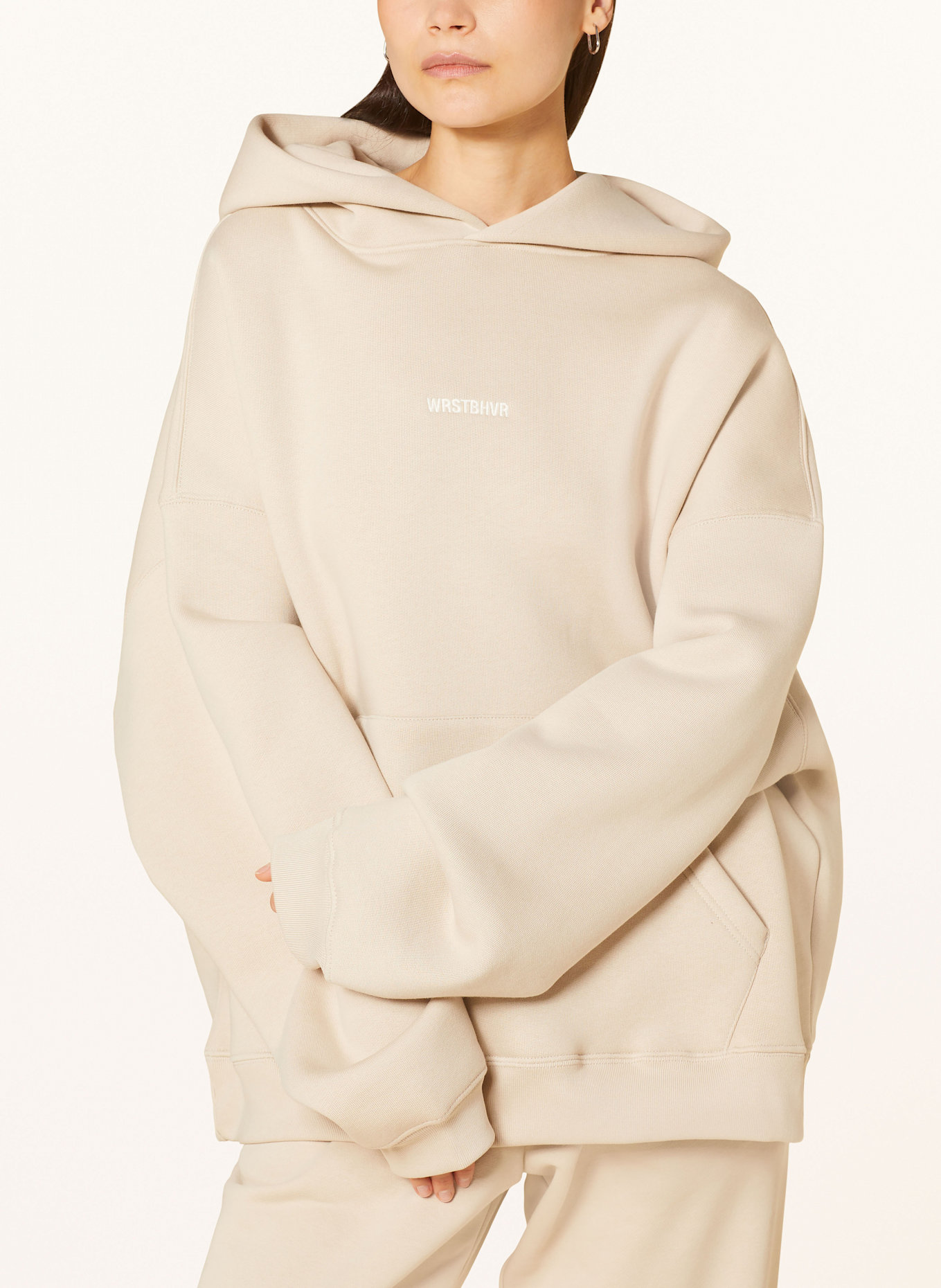 WRSTBHVR Oversized hoodie BRON, Color: LIGHT BROWN (Image 5)