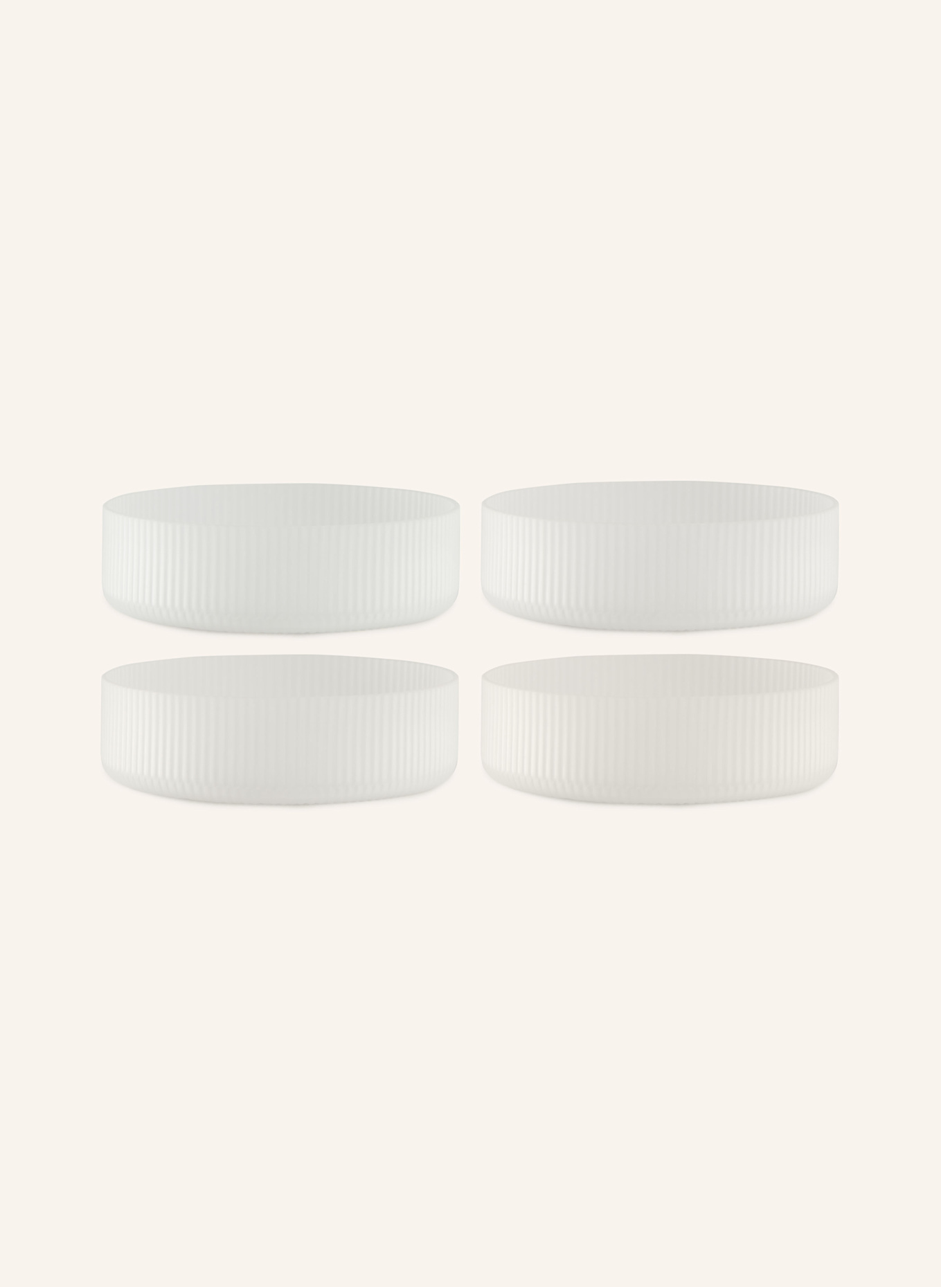 Ferm LIVING Set of 4 bowls RIPPLE, Color: WHITE (Image 1)