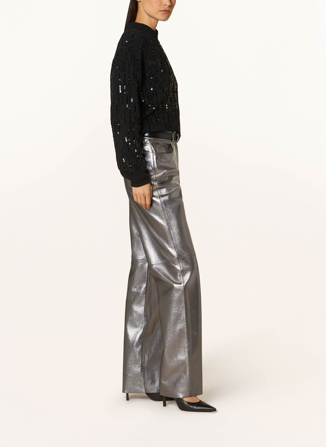 RIANI Lederhose: SILBER