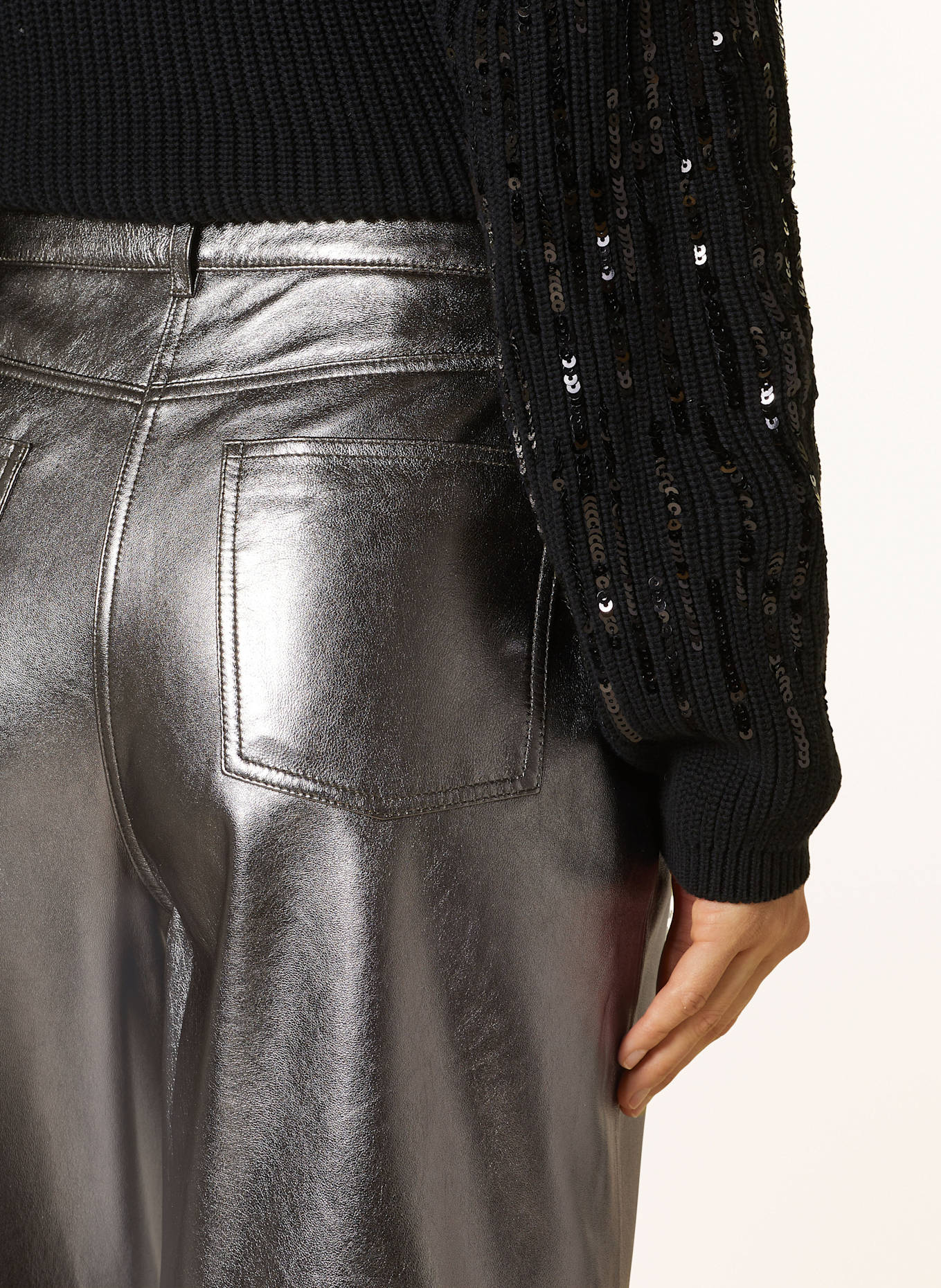 RIANI Lederhose: SILBER