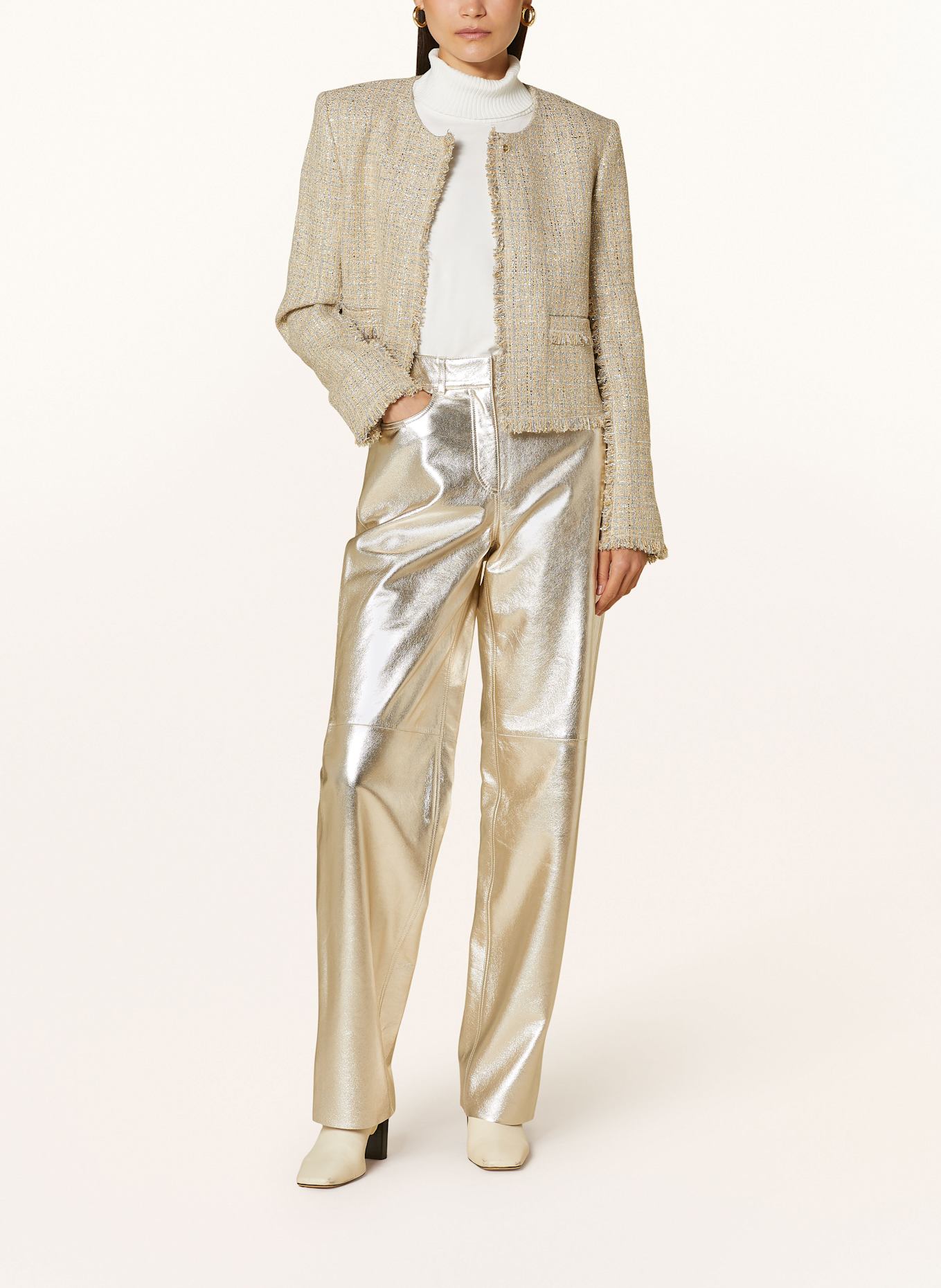 RIANI Lederhose: GOLD