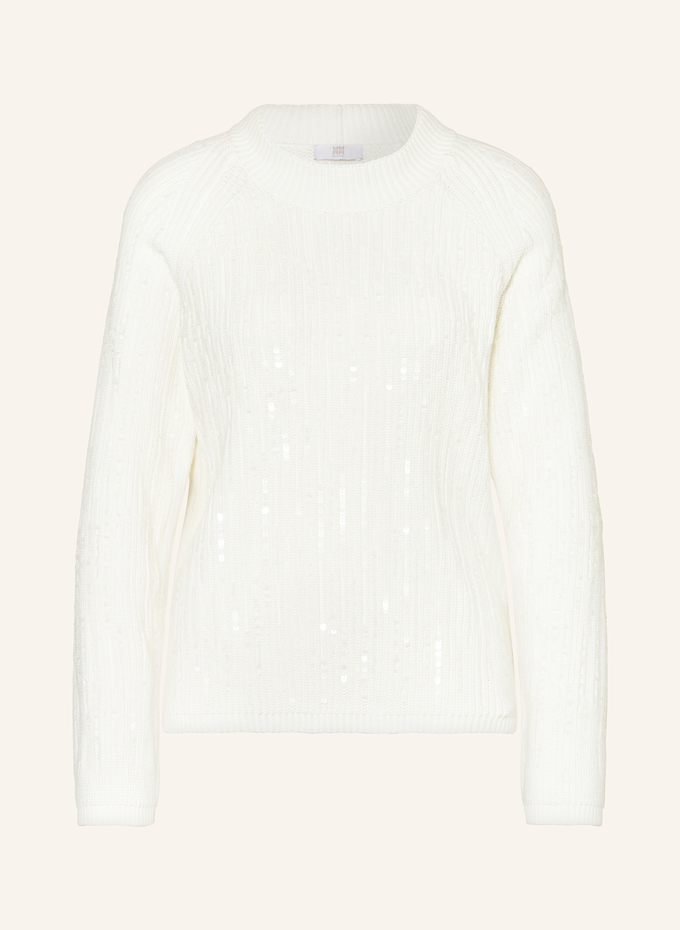RIANI Pullover mit Pailletten: WEISS