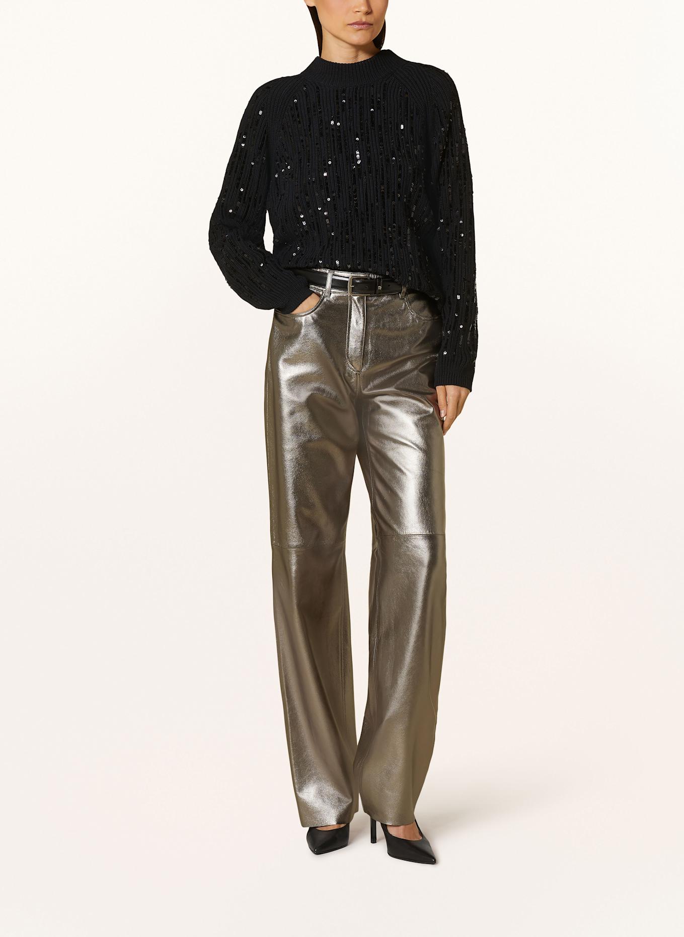 RIANI Pullover mit Pailletten: SCHWARZ