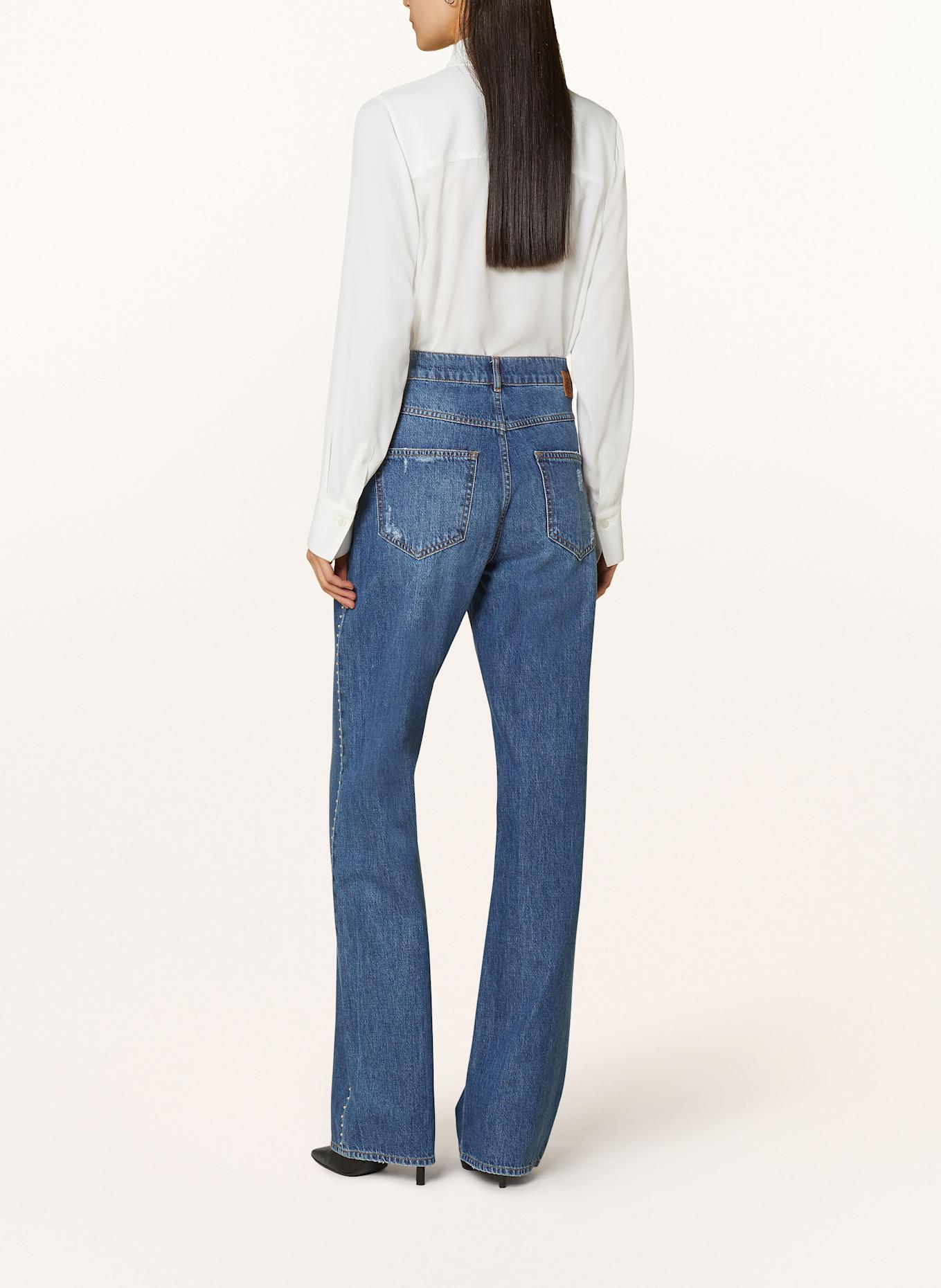 RIANI Schluppenbluse mit Seide: WEISS