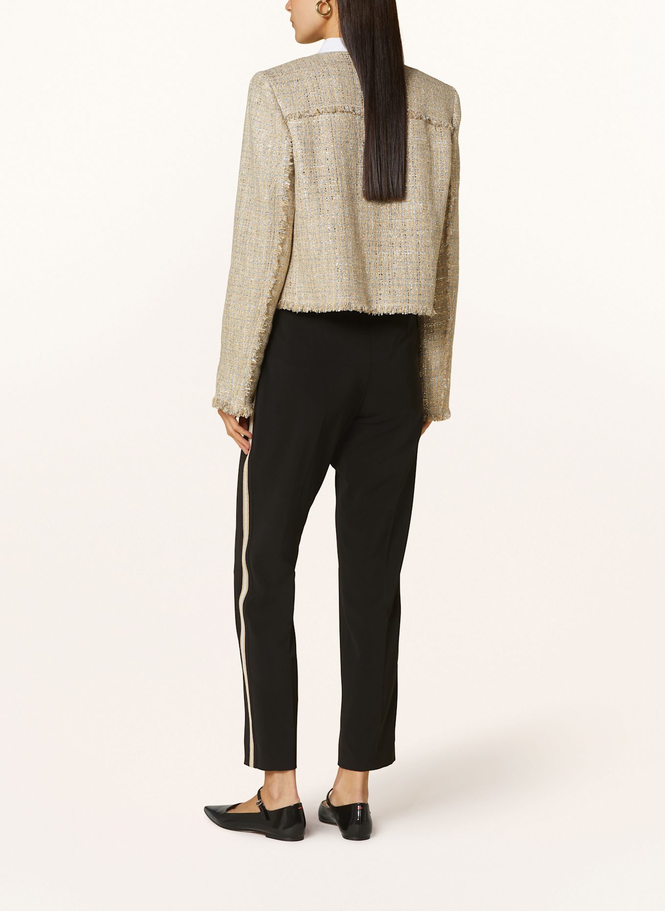 RIANI Veste en tweed avec fil pailleté: OR / ARGENT