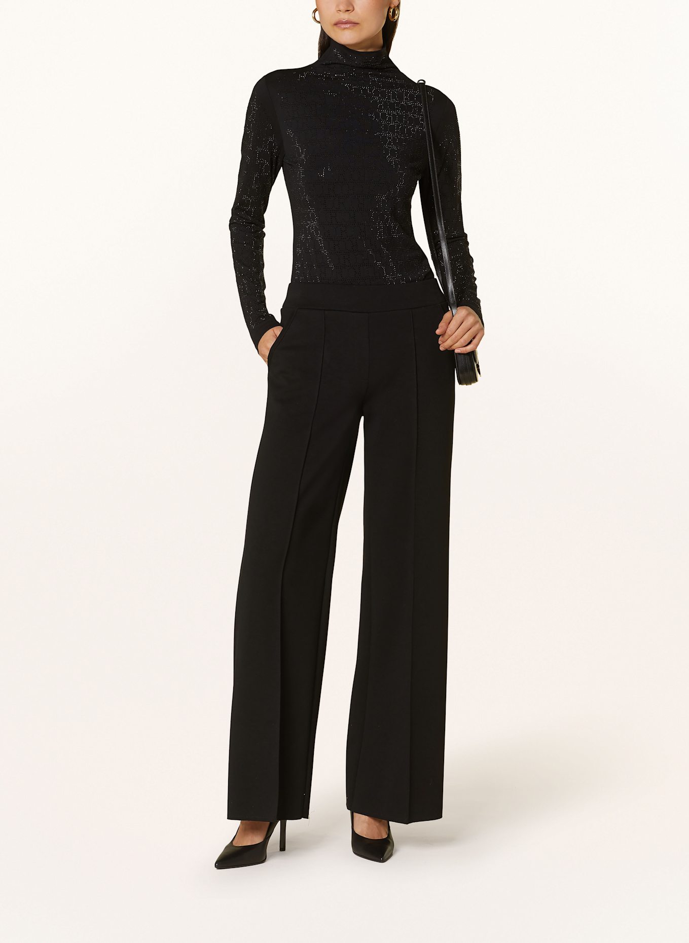 RIANI Body mit Schmucksteinen: SCHWARZ