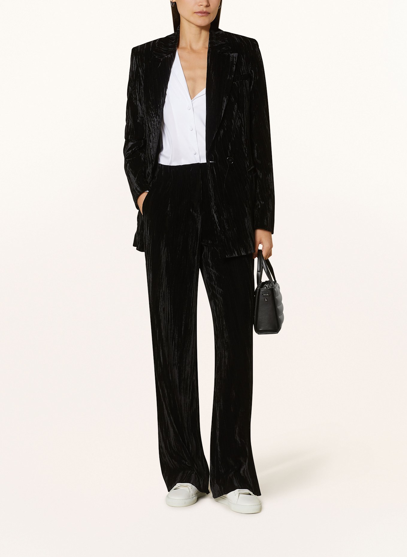 RIANI Marlenehose aus Samt: SCHWARZ