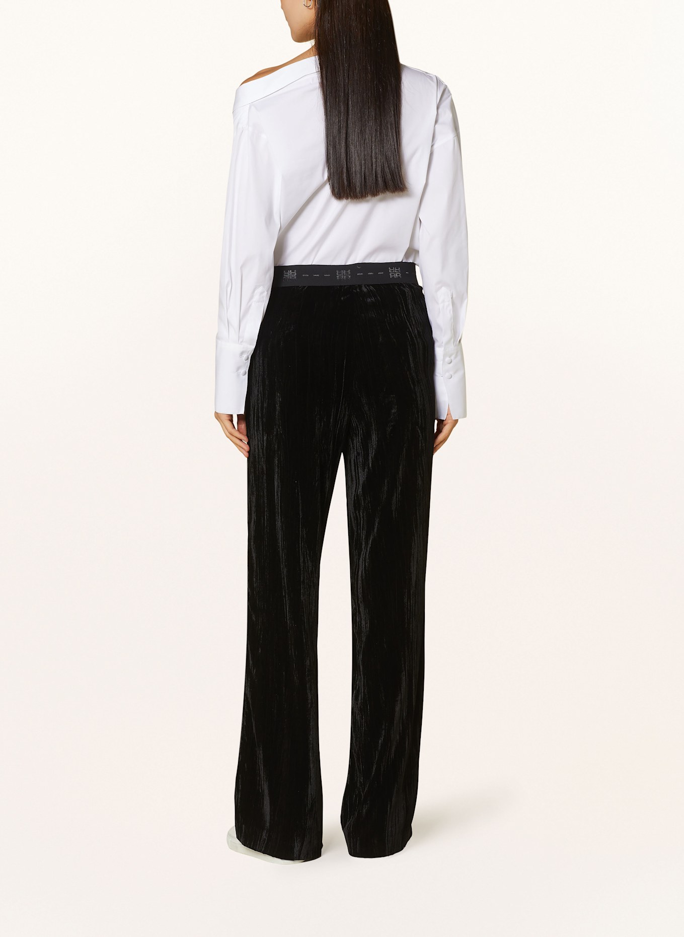 RIANI Marlenehose aus Samt: SCHWARZ