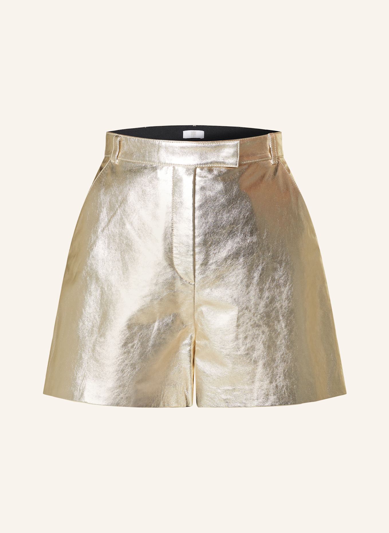 RIANI Leather shorts: GOLD