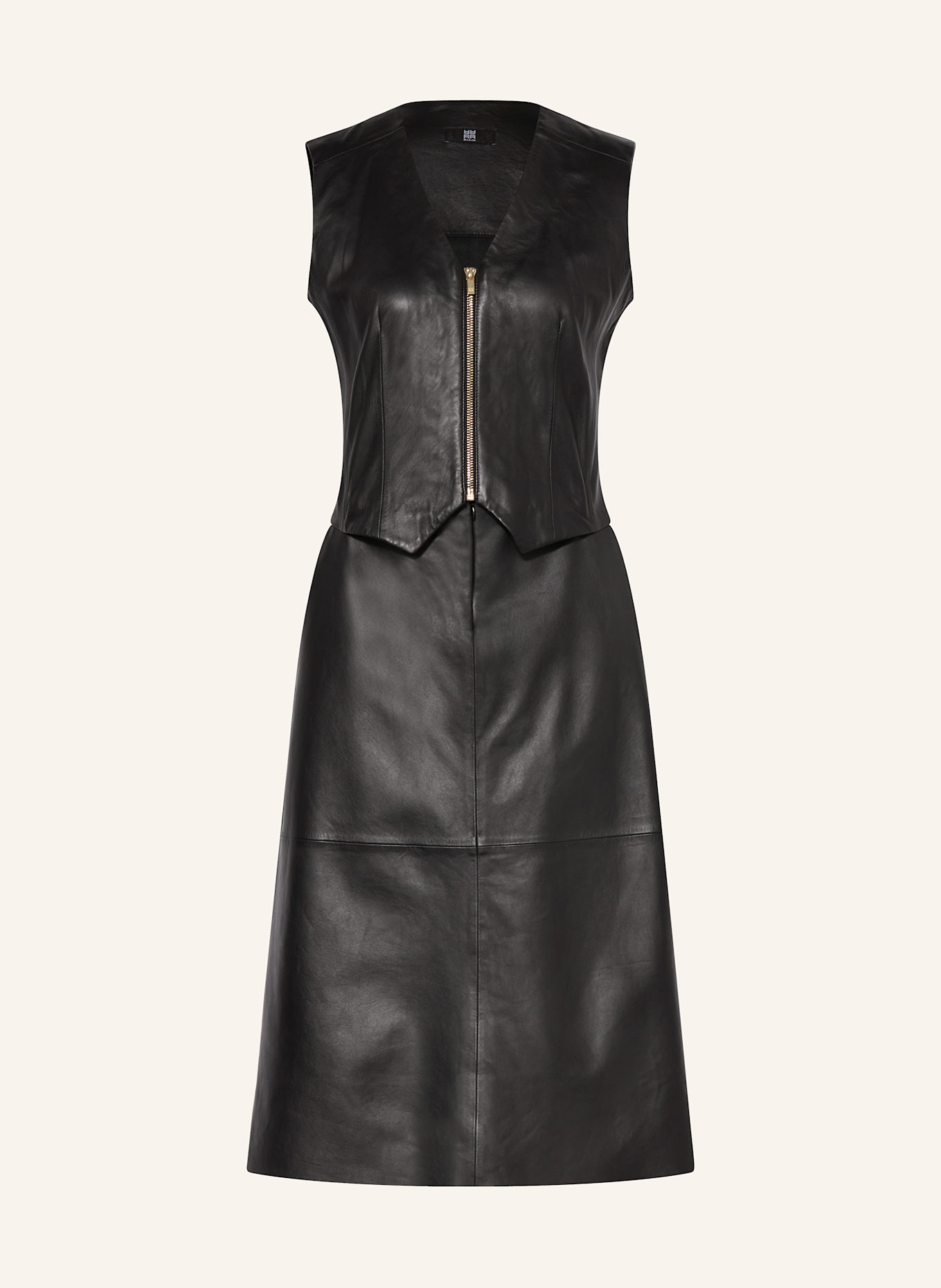 RIANI Lederkleid: SCHWARZ