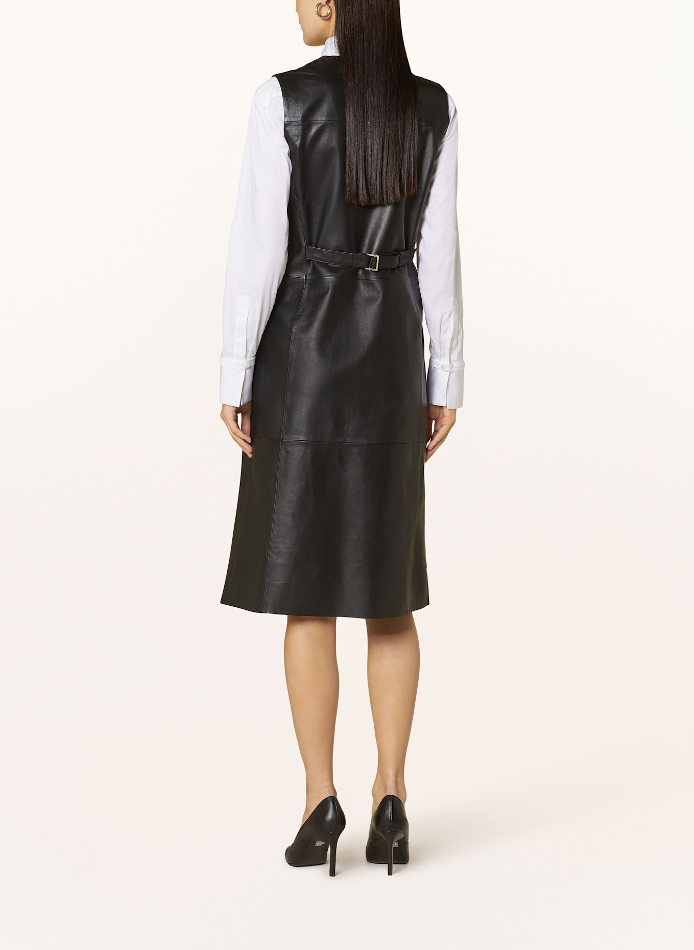 RIANI Lederkleid: SCHWARZ