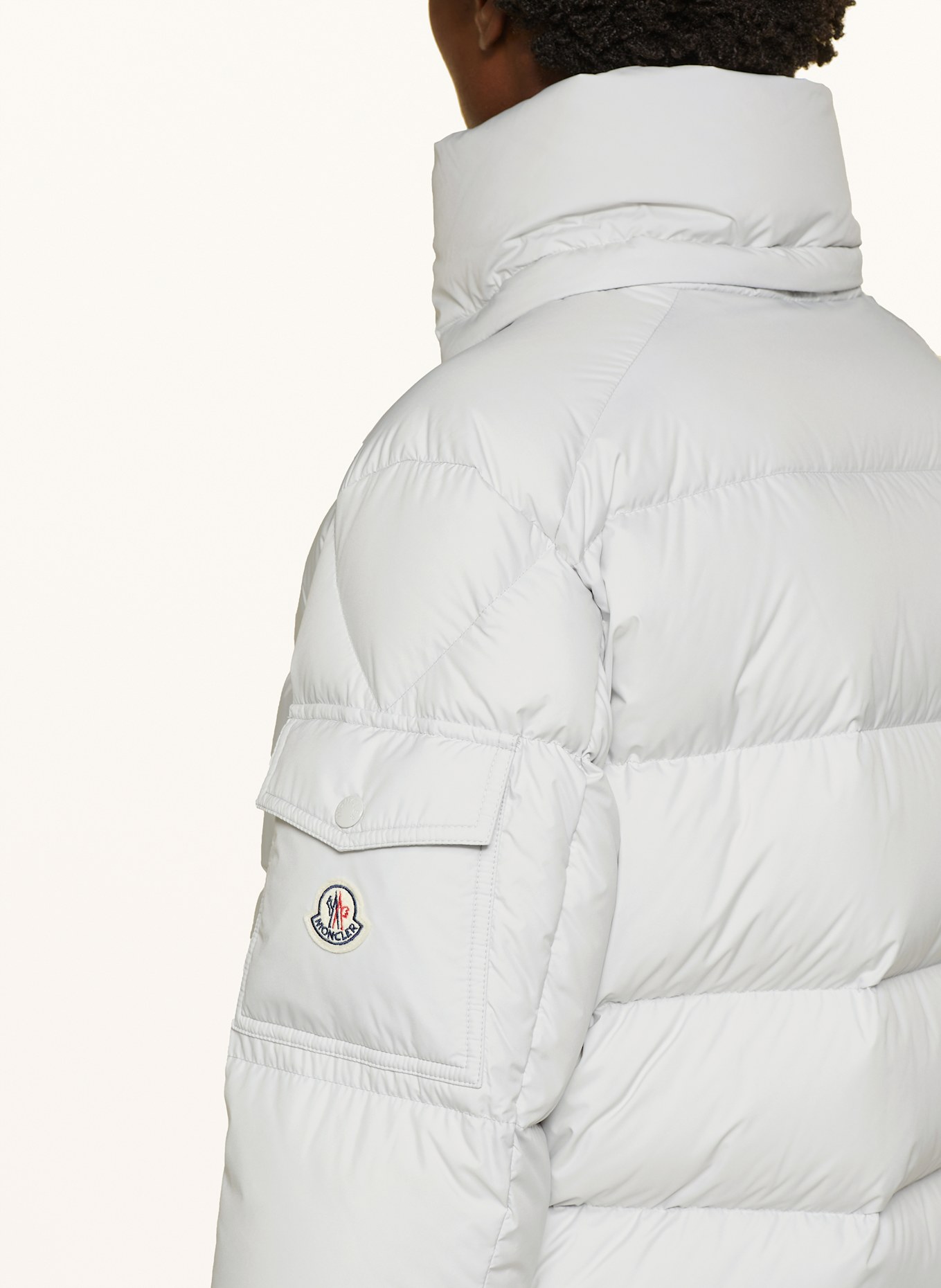 MONCLER Kurtka puchowa MAYA z odpinanym kapturem: JASNOCZARY