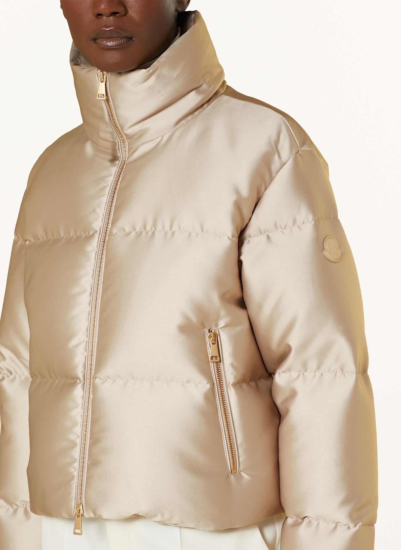 MONCLER Cropped-Daunenjacke BONNELLES: HELLBRAUN