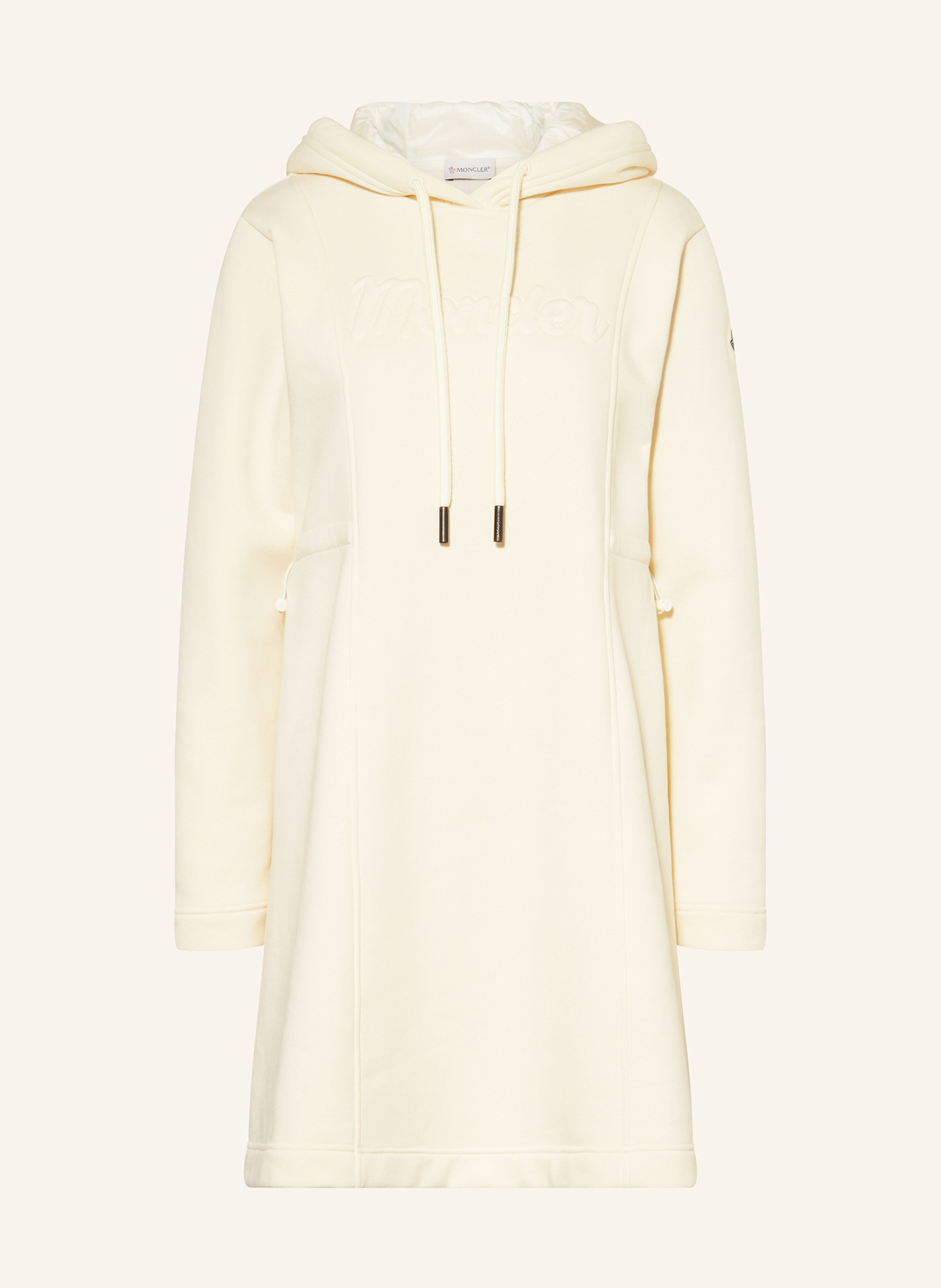 MONCLER Hoodie-Kleid: ECRU