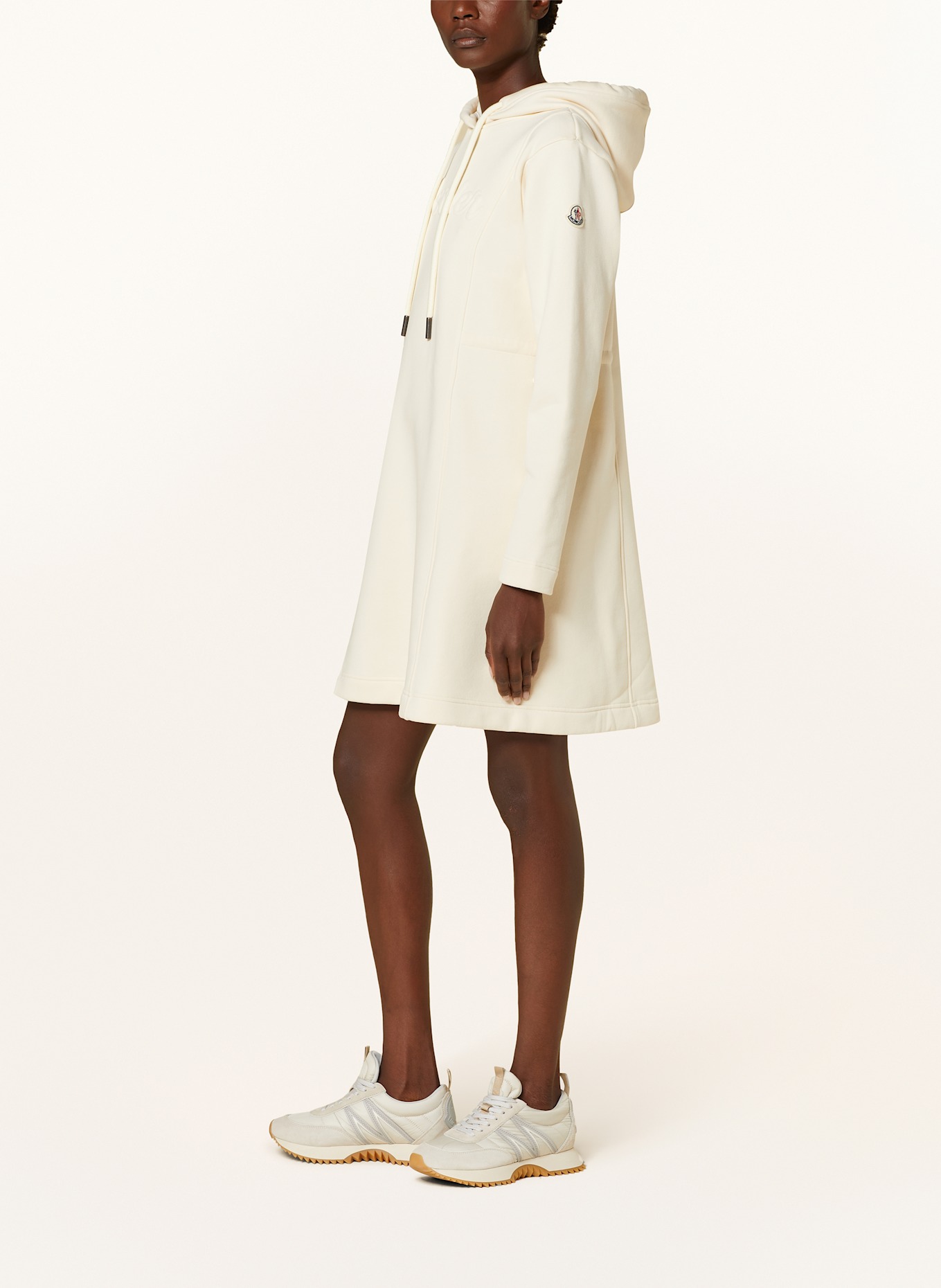 MONCLER Hoodie-Kleid: ECRU