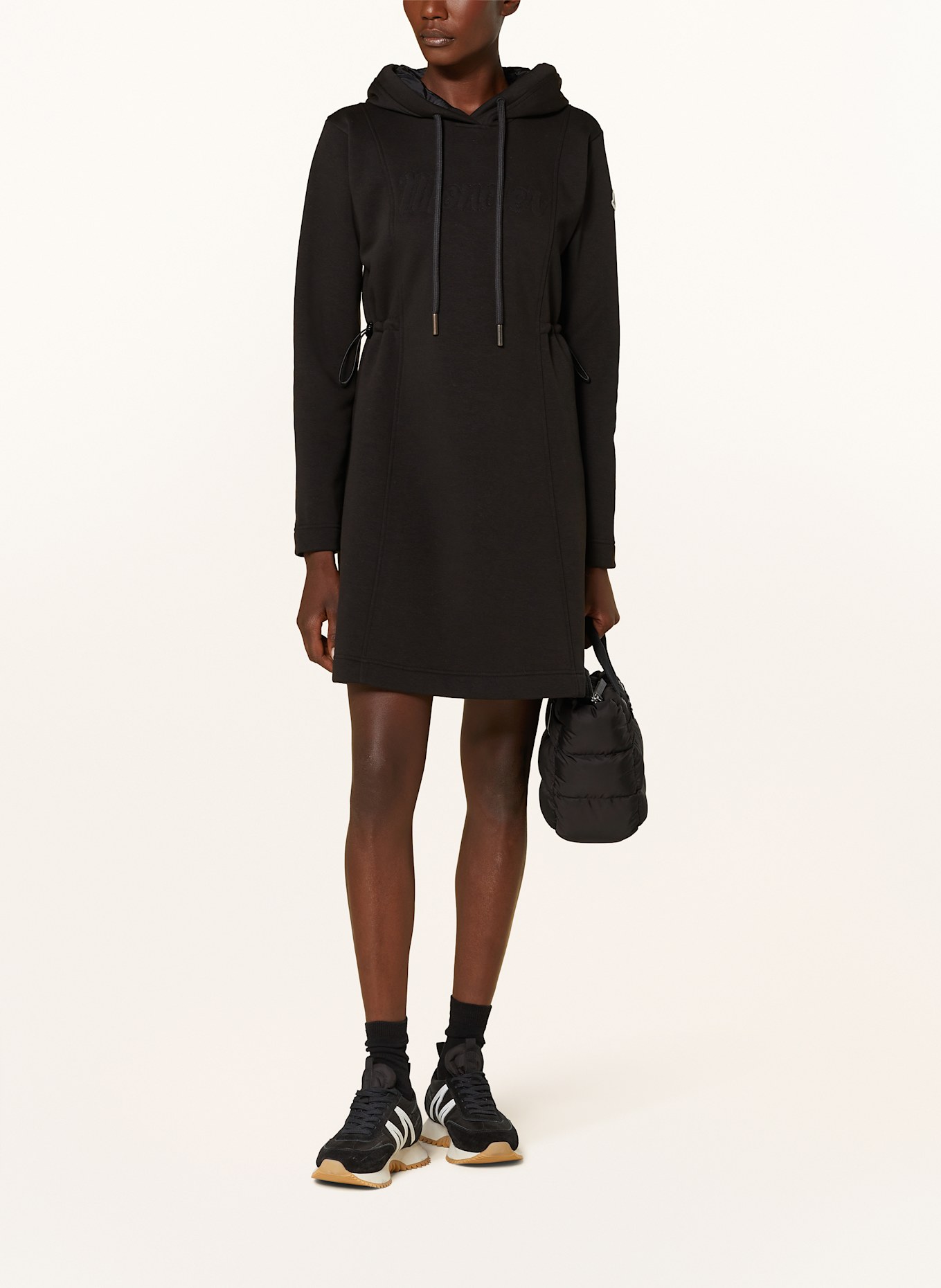 MONCLER Hoodie dress in black