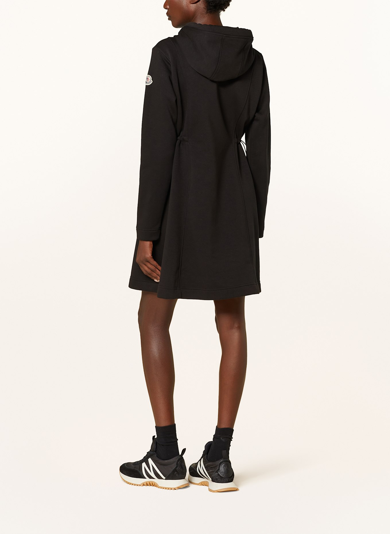 モンクレール Hooded Sweatshirt Dress MONCLER Hoodie dress in black