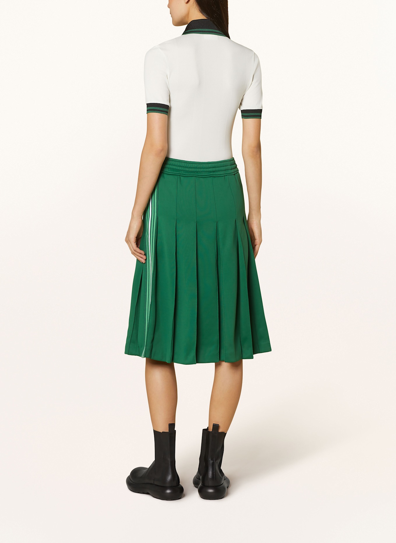 LACOSTE Jersey-Poloshirt Slim Fit: ECRU / DUNKELGRÜN / SCHWARZ