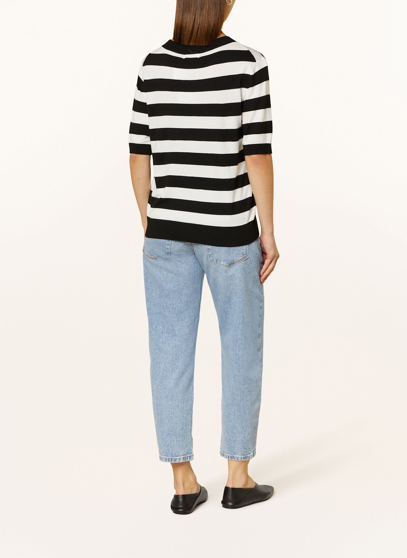 darling harbour Strickshirt: WEISS / SCHWARZ