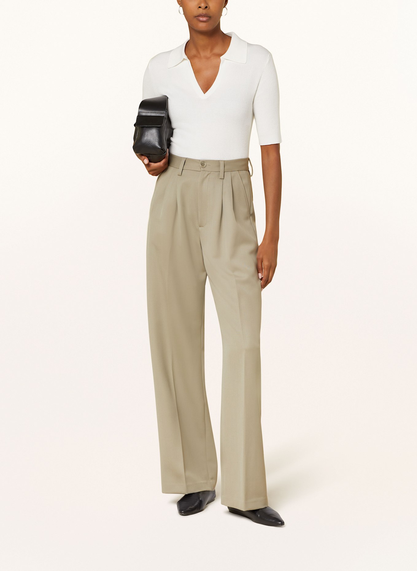 darling harbour Strick-Poloshirt: WEISS