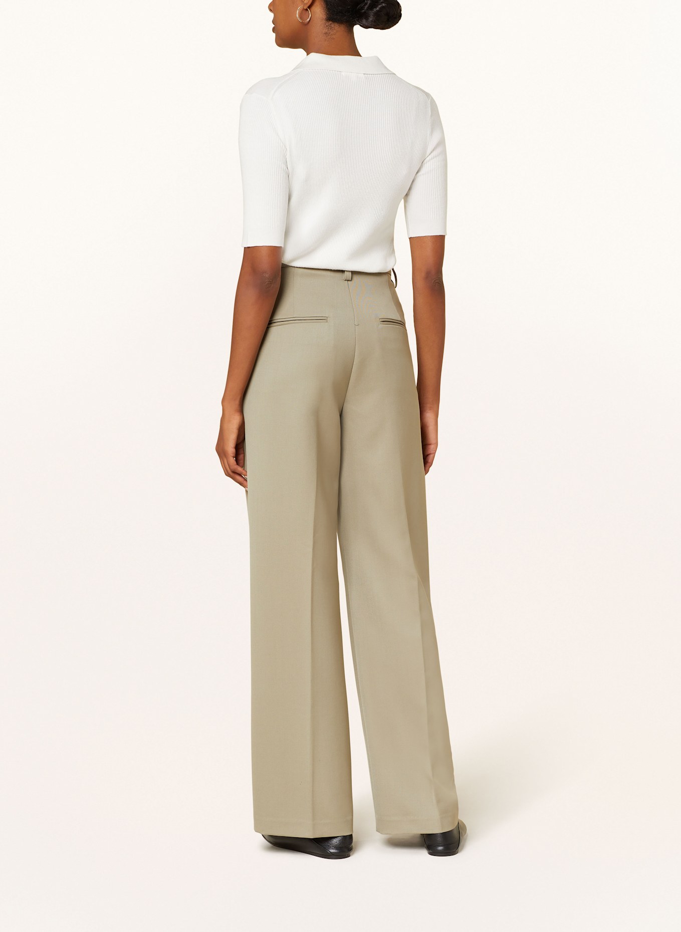 darling harbour Strick-Poloshirt: WEISS