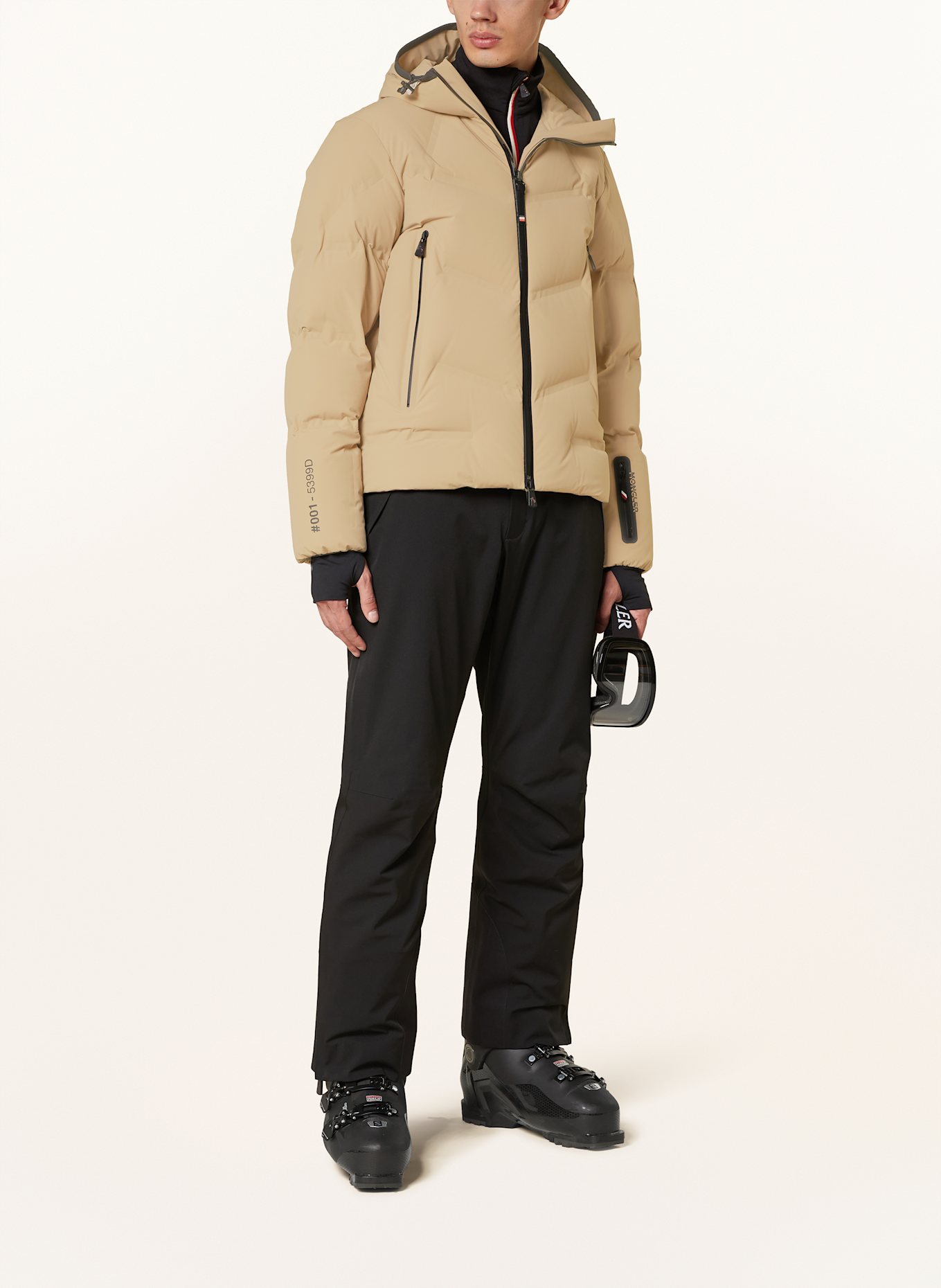 MONCLER GRENOBLE ARCESAZ down ski jacket in beige