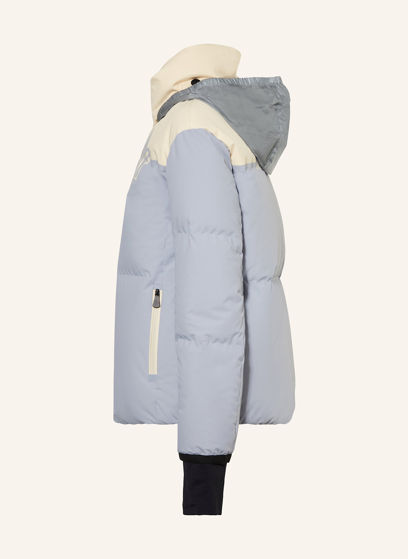 MONCLER enfant Daunen-Skijacke STENNES: BLAUGRAU/ ECRU