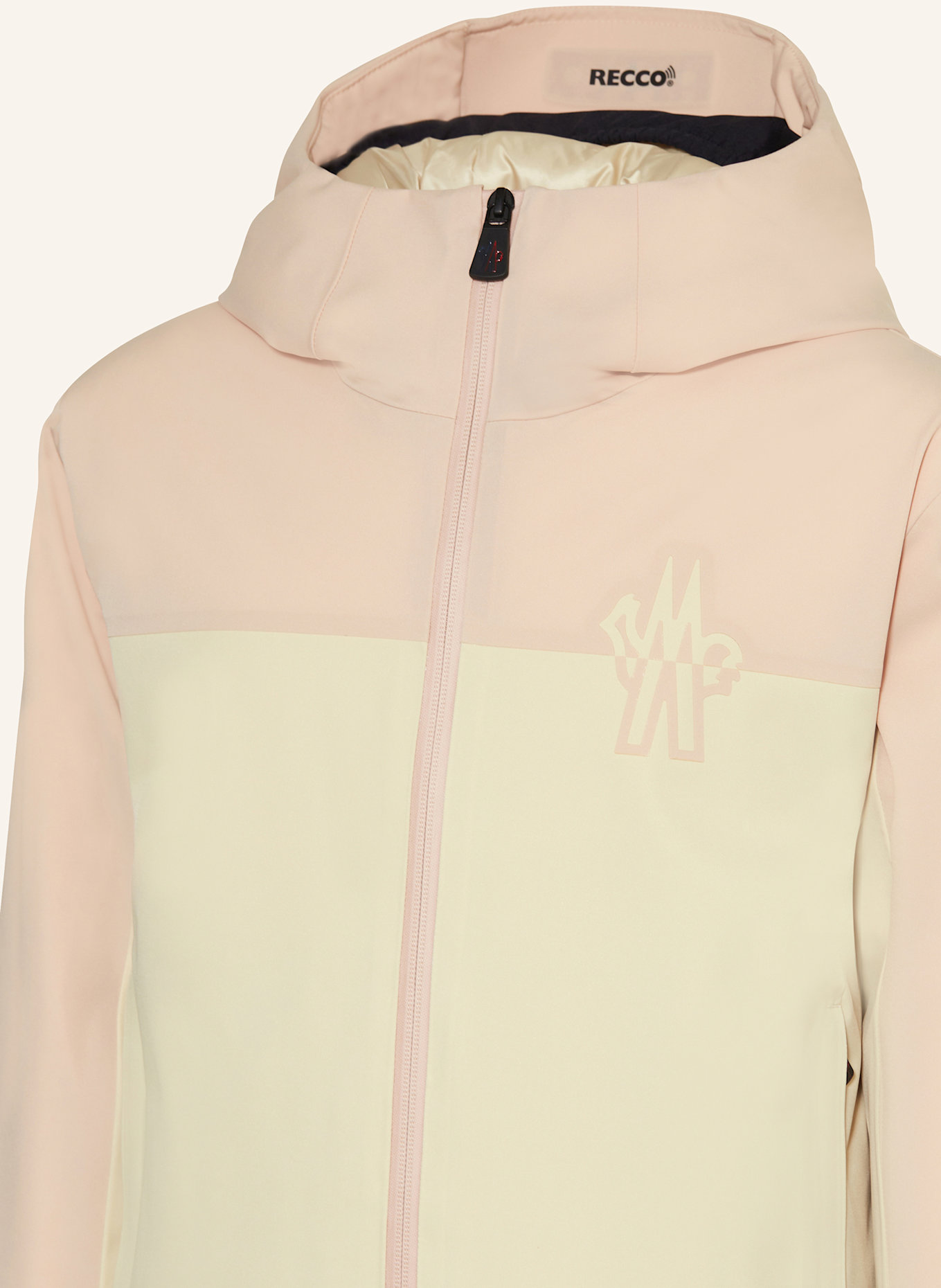 MONCLER enfant Skijacke BOUVREUIL: HELLROSA/ ECRU